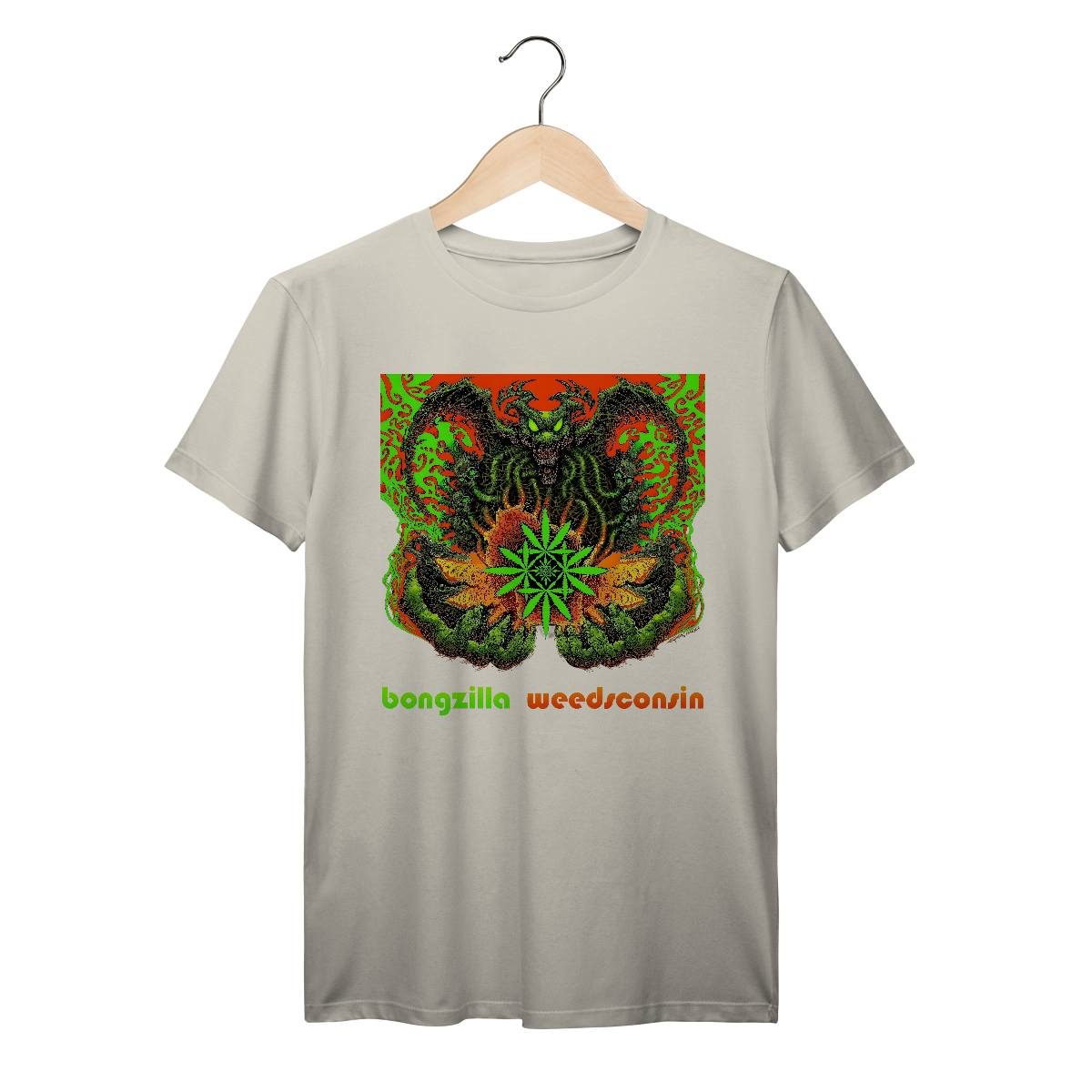 Camiseta Premium Bongzilla - Weedsconsin - Coleção Rock