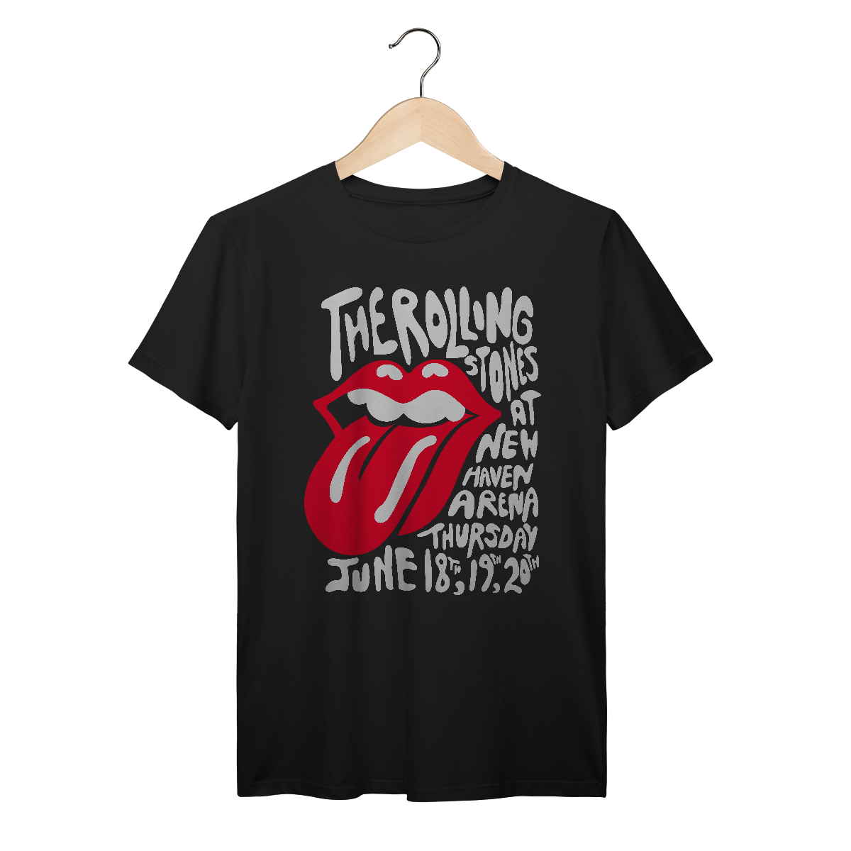 Camiseta Premium Rolling Stones - Live at New Haven Arena - Coleção Rock