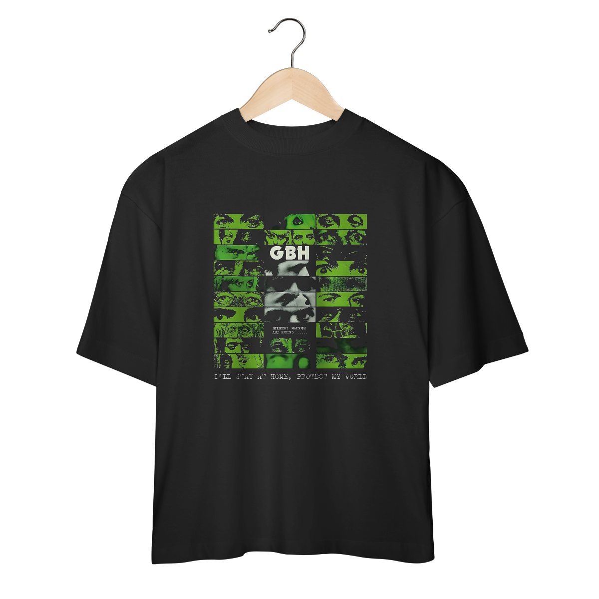 Camiseta Oversized GBH - Midnight Madness and Beyond... - Coleção Punk/ Hardcore