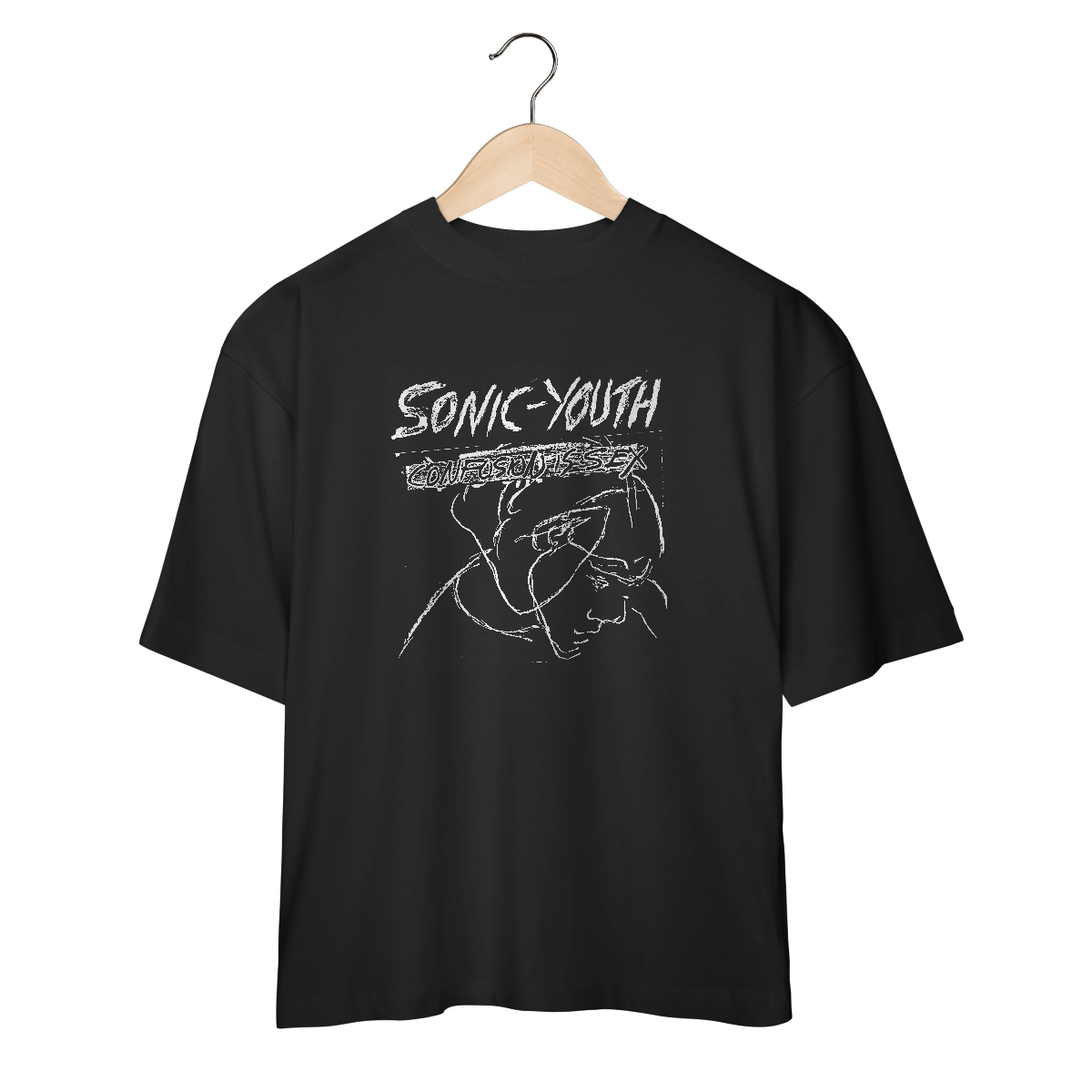 Camiseta Oversized Sonic Youth - Confusion is Sex - Coleção Rock/Alternativo