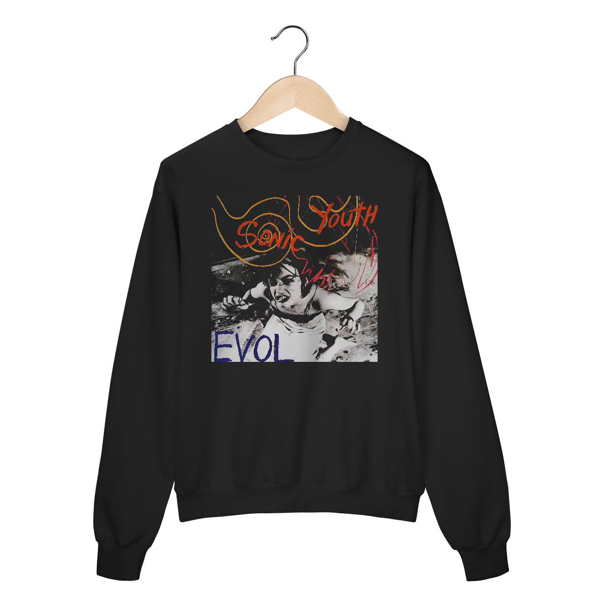 Moletom Fechado Premium Sonic Youth - Evol - Coleção Rock/ Alternativo