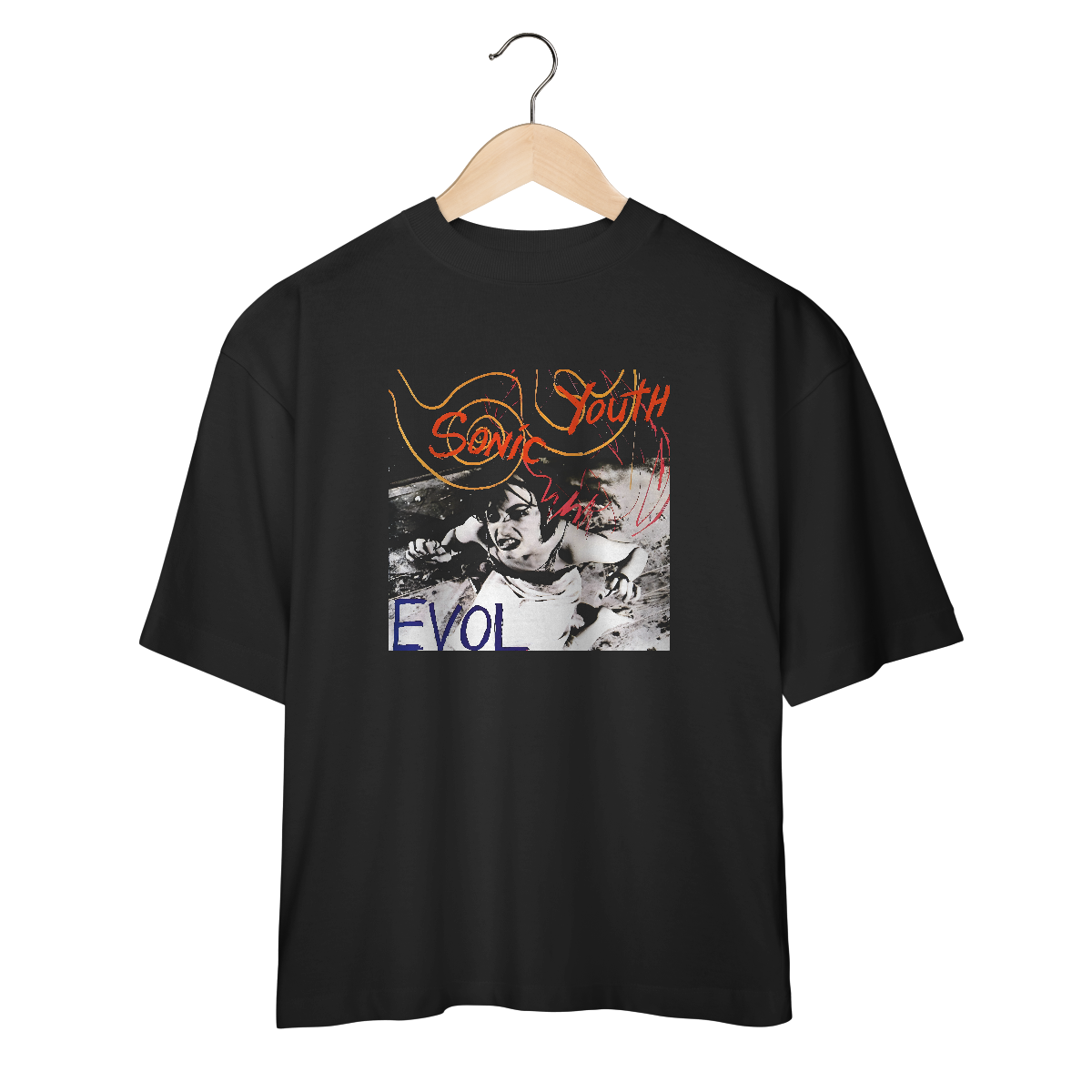 Camiseta Oversized Sonic Youth - Evol - Coleção Rock/ Alternativo