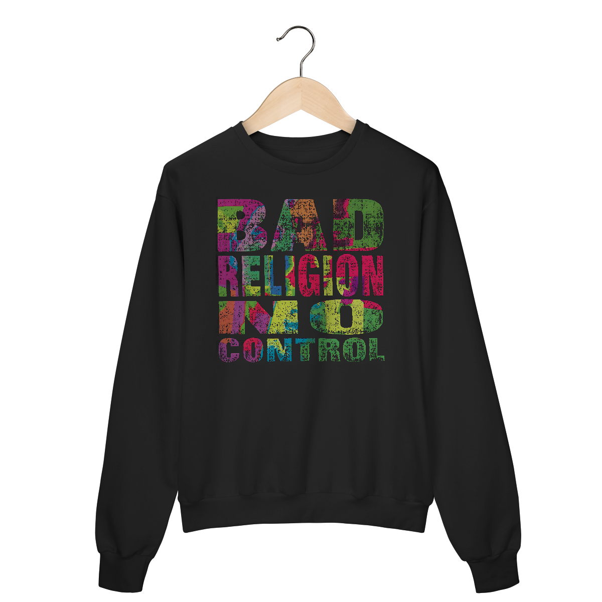 Moletom Fechado Premium Bad Religion - No Control - Coleção Punk/ Hardcore
