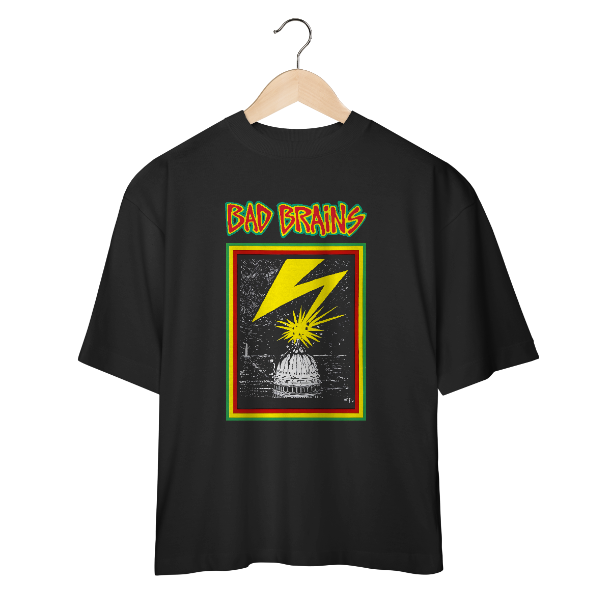 Camiseta Oversized Bad Brains - Coleção Punk/ Hardcore