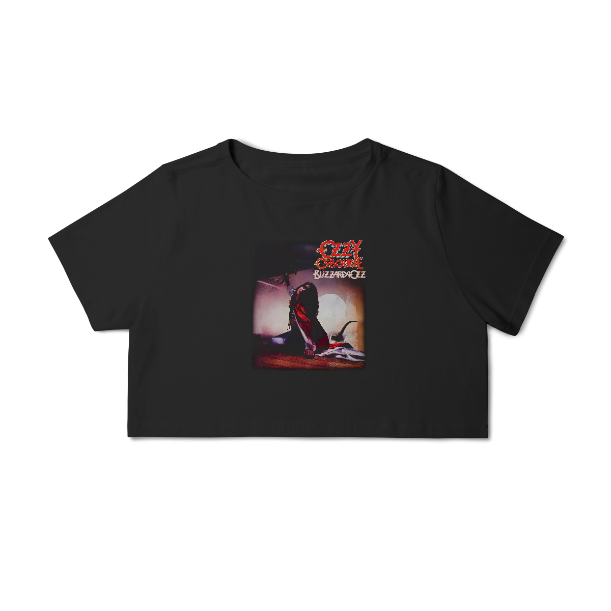 Camisa Cropped Ozzy Osbourne - Blizzard of Ozz - Coleção Metal