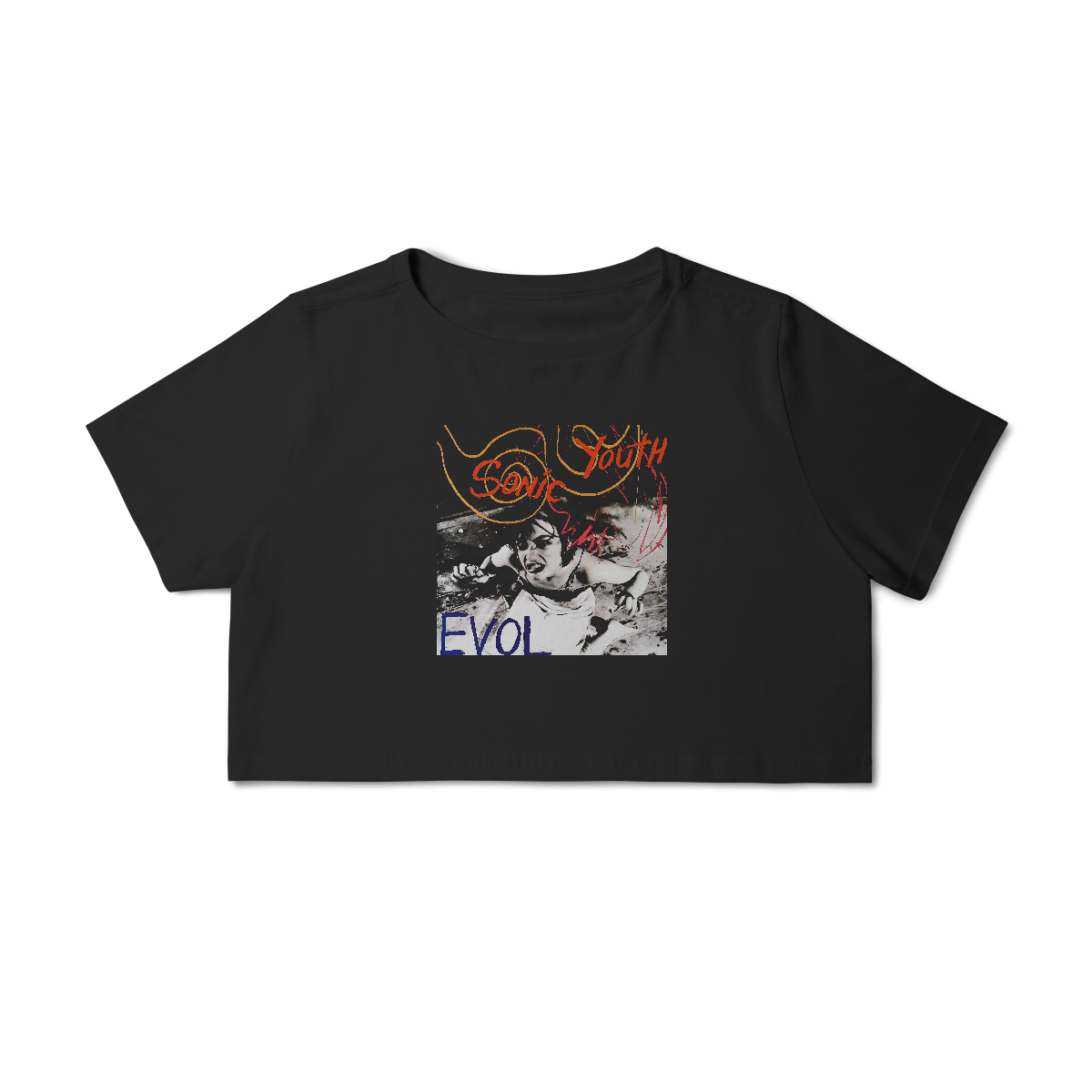 Camisa Cropped Sonic Youth - Evol - Coleção Rock/ Alternativo