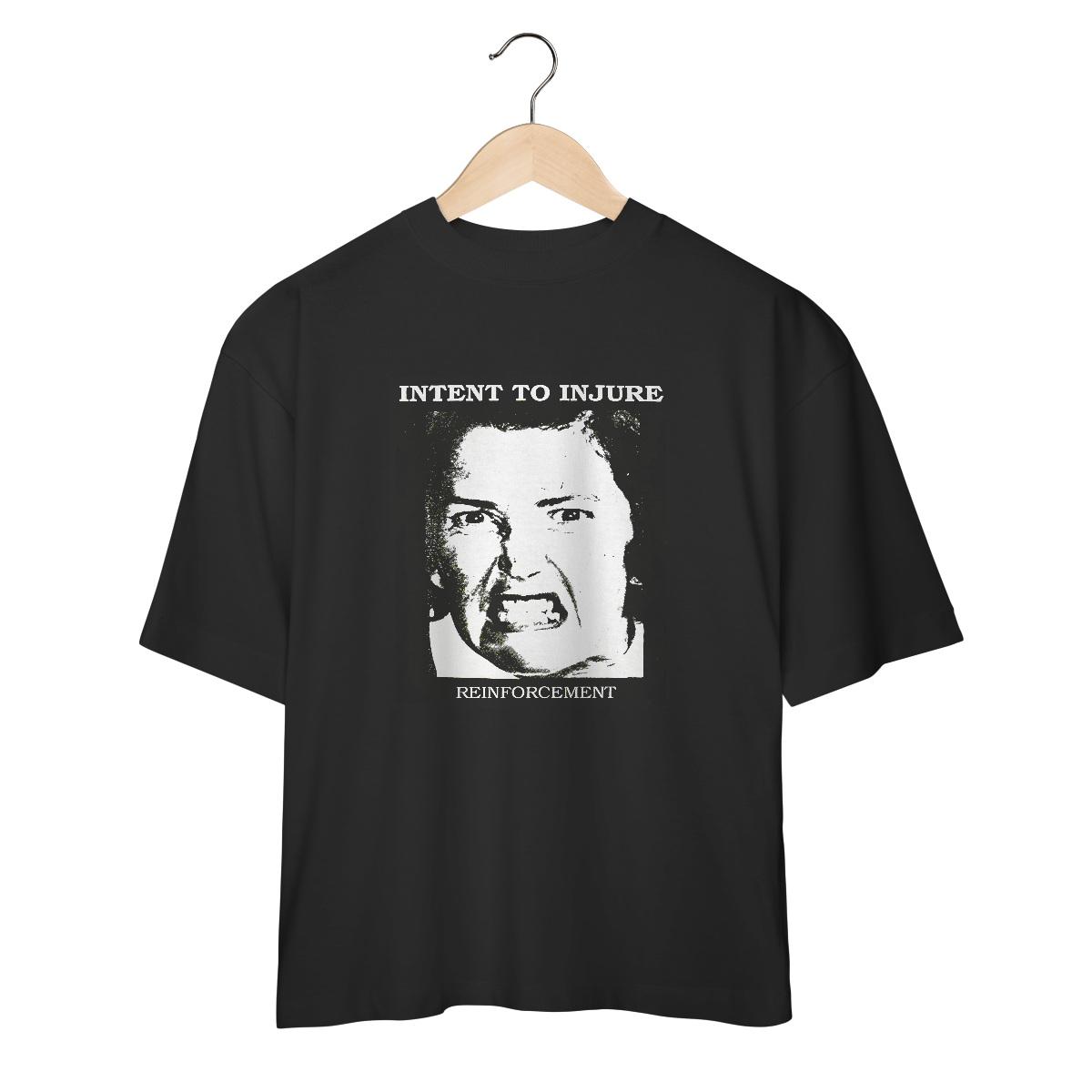 Camiseta Oversized Intent to Injure - Reinforcement - Coleção Punk/ Hardcore