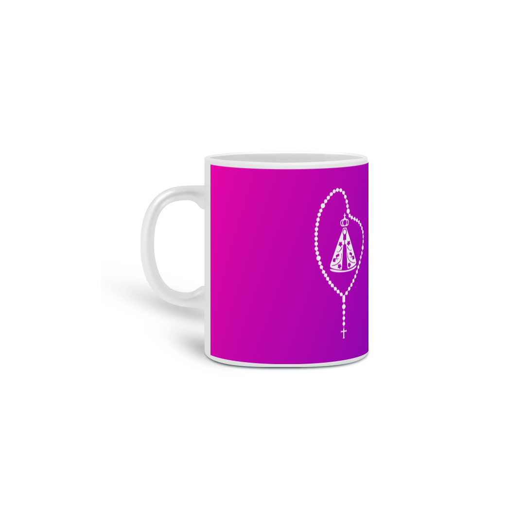 Nome do produto: Caneca Personalizada Ave Maria - Rosa Roxo