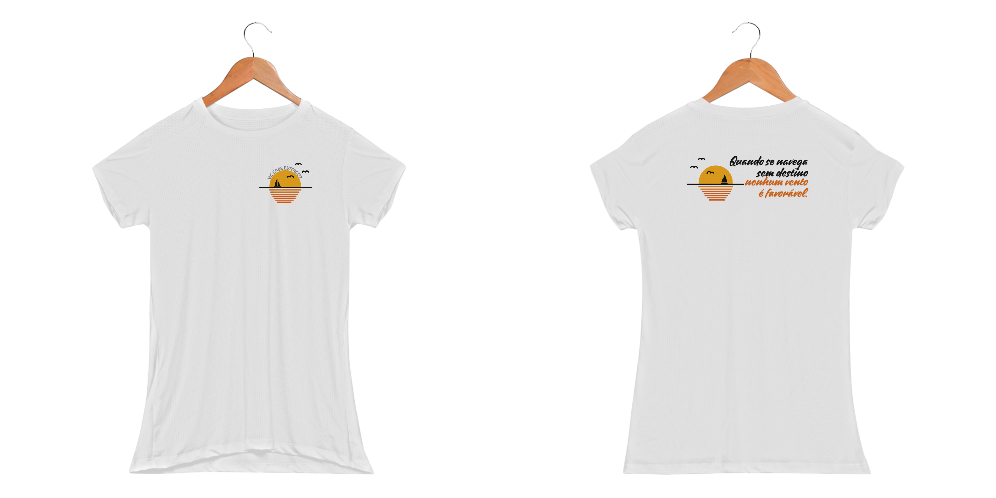 Camiseta Feminina Baby Long Sport Proteção UV Dry Quando Se Navega Sem Destino