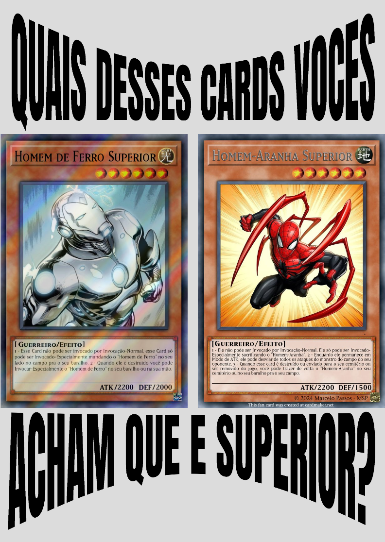Poster Retrato dos Cards Superiores