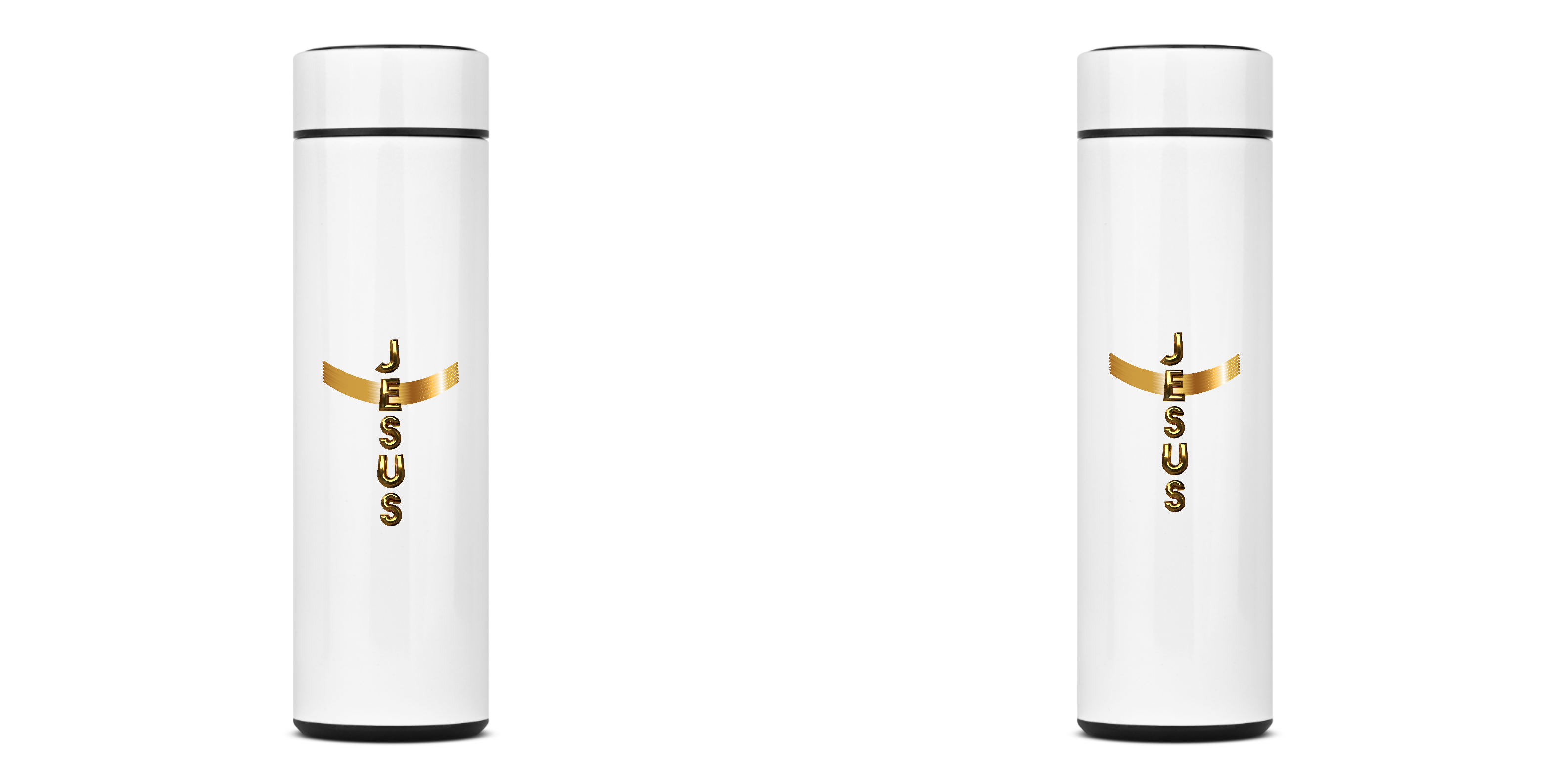 GARRAFA DOURADA JESUS EM CRUZ