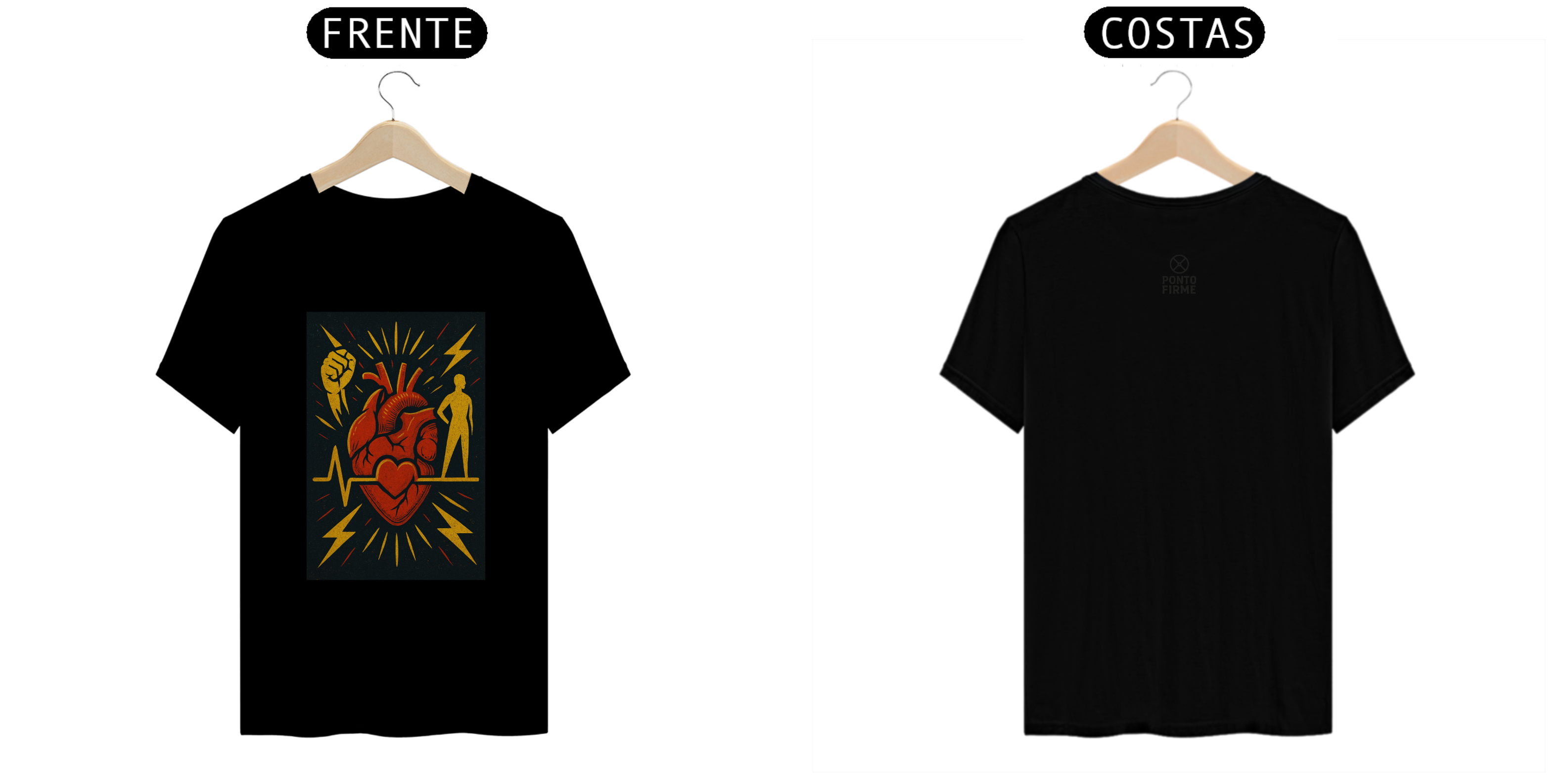 Camiseta força que vem do coração 