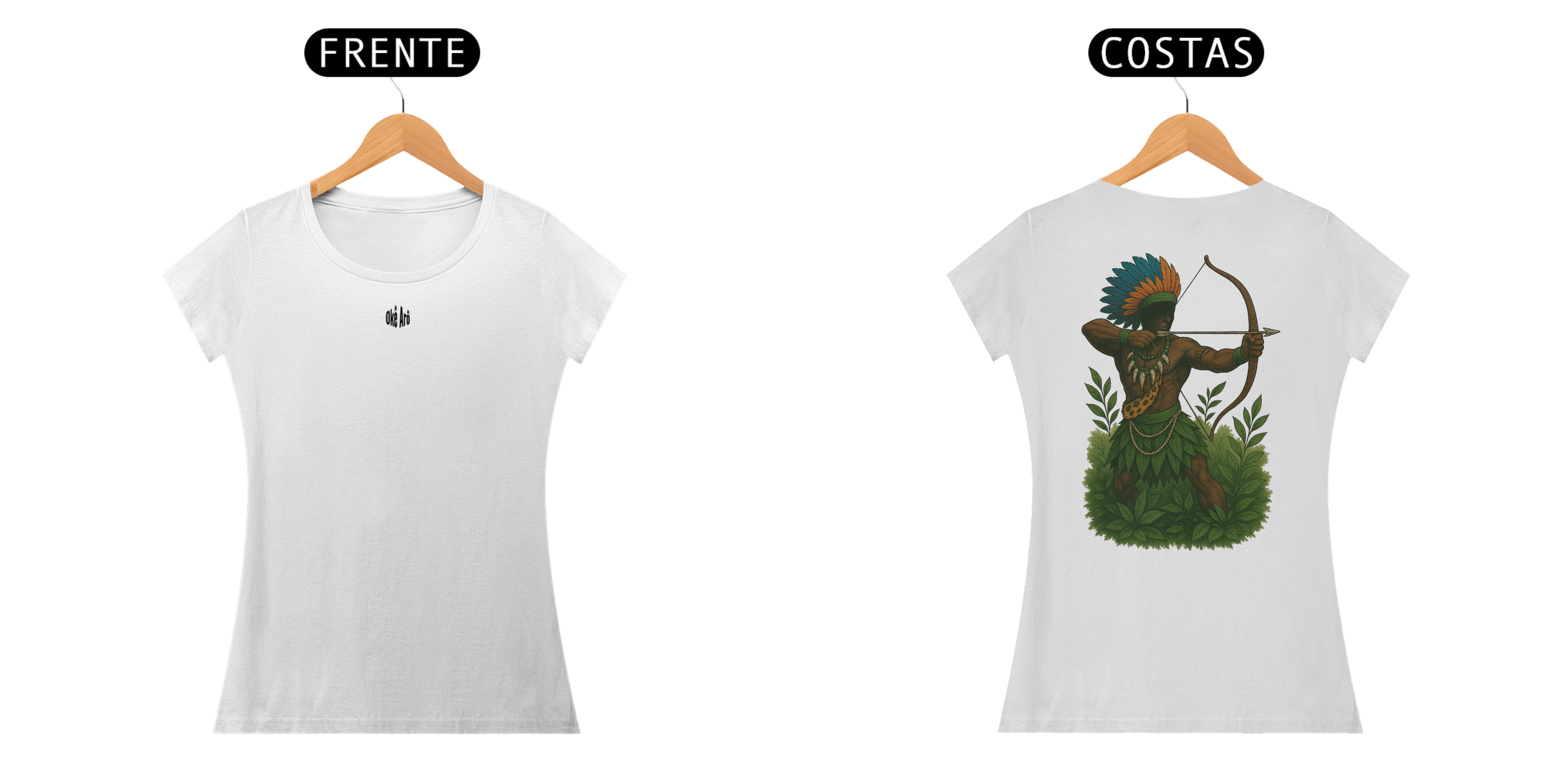 Camiseta Baby Long Oxóssi (branca)