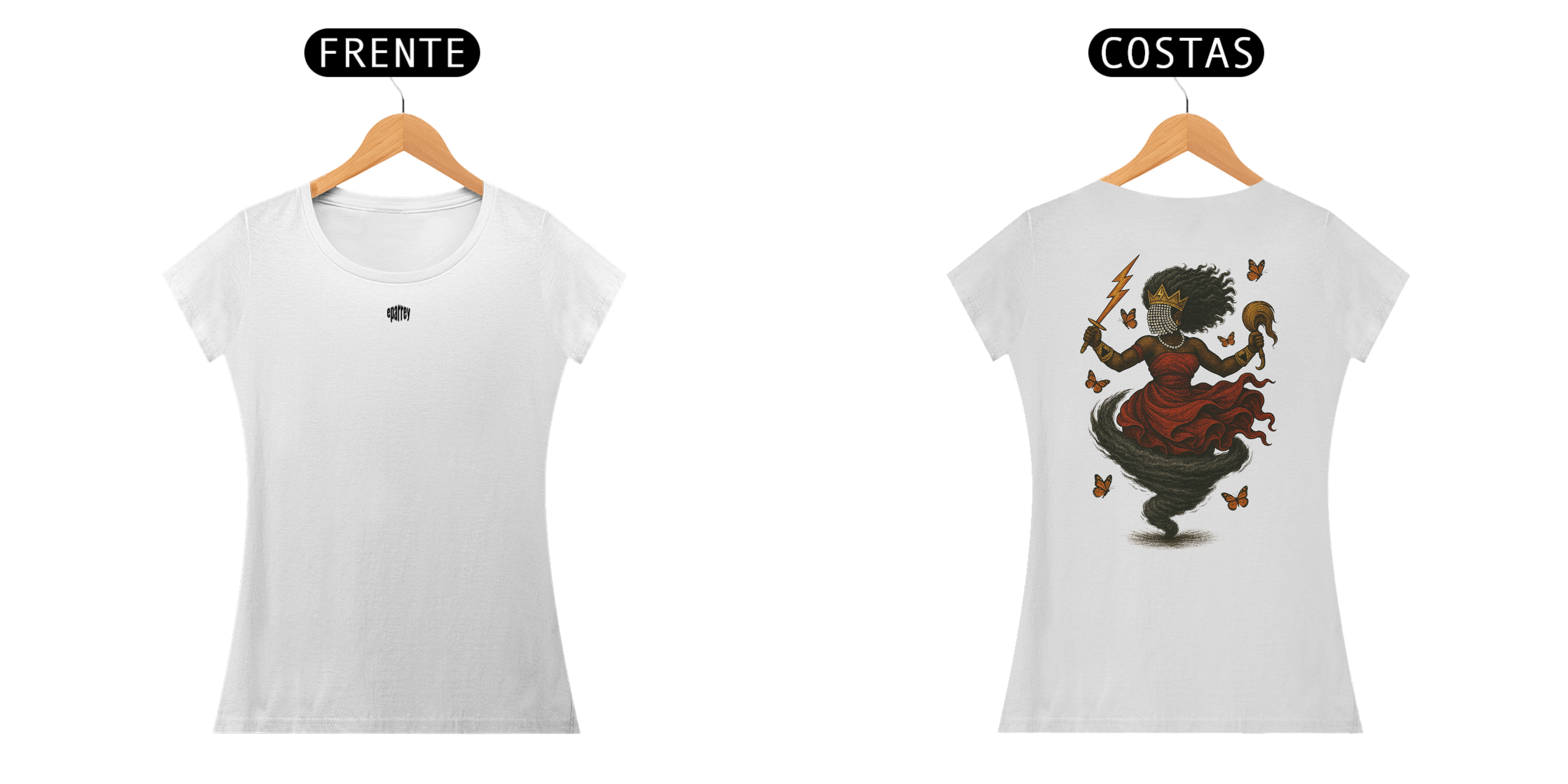 Camiseta Baby Long Iansã (branca)