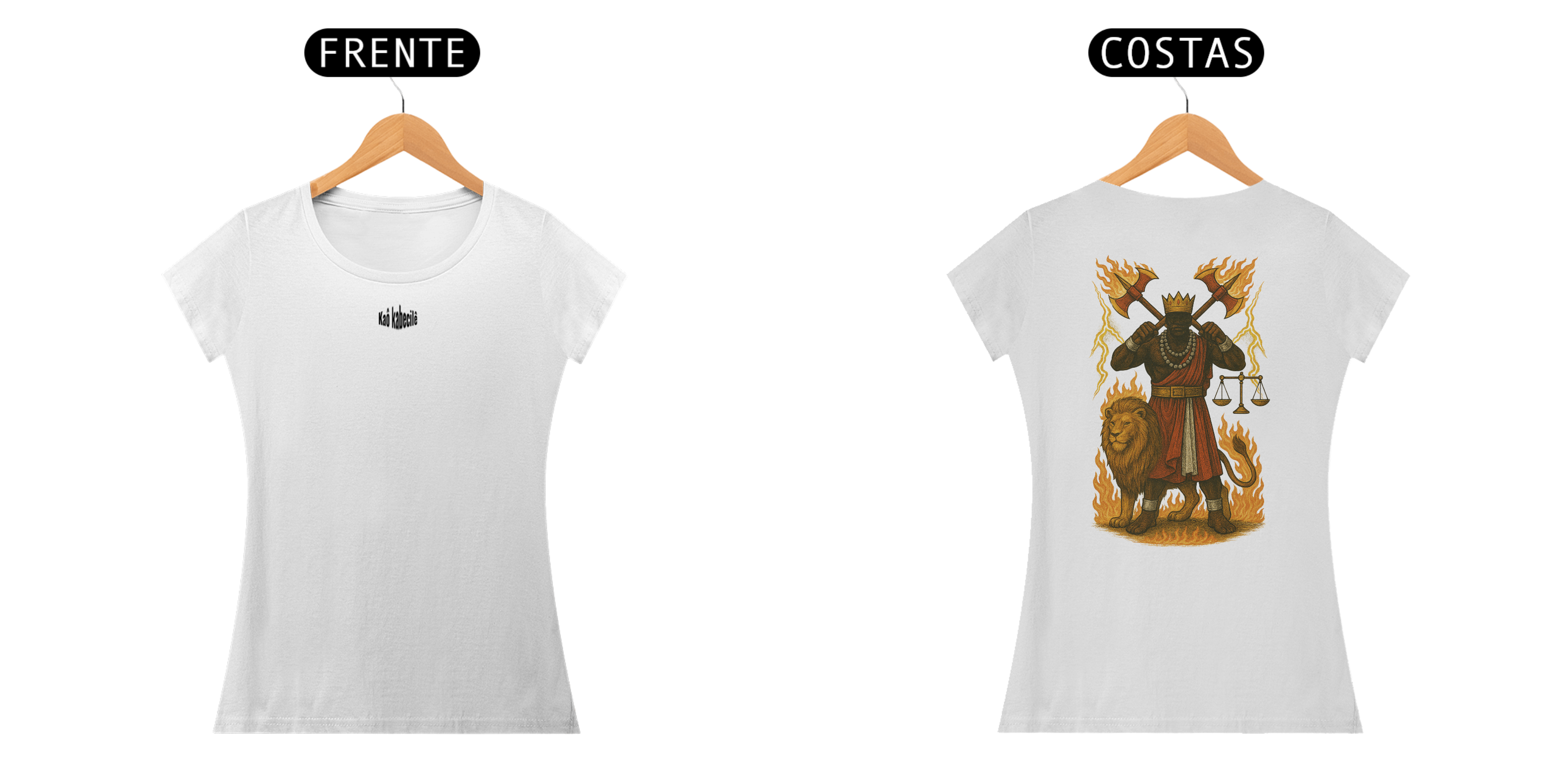 Camiseta Baby Long Xangô (branco)