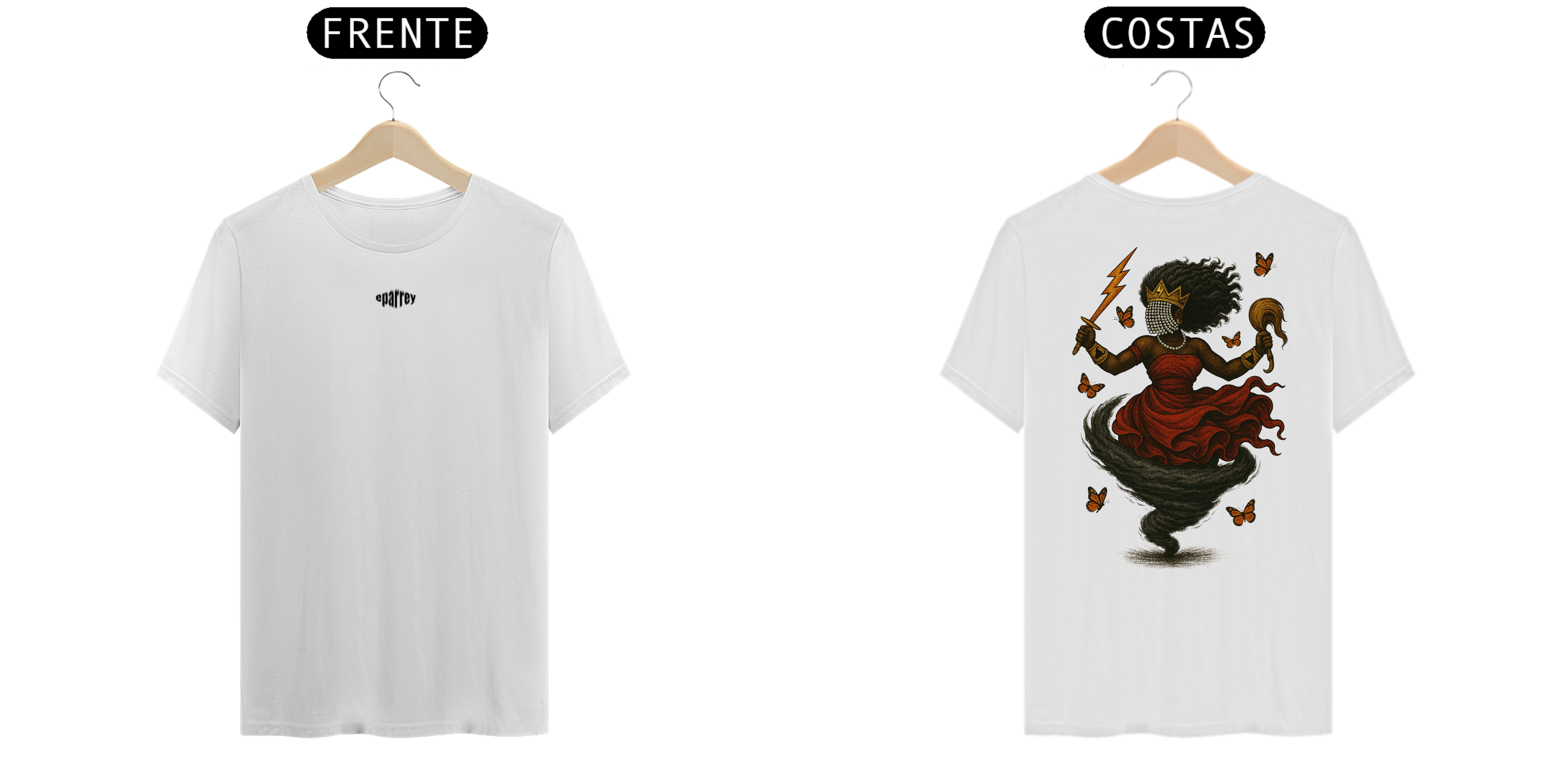 Camiseta Clássica Iansã (branco e off white)