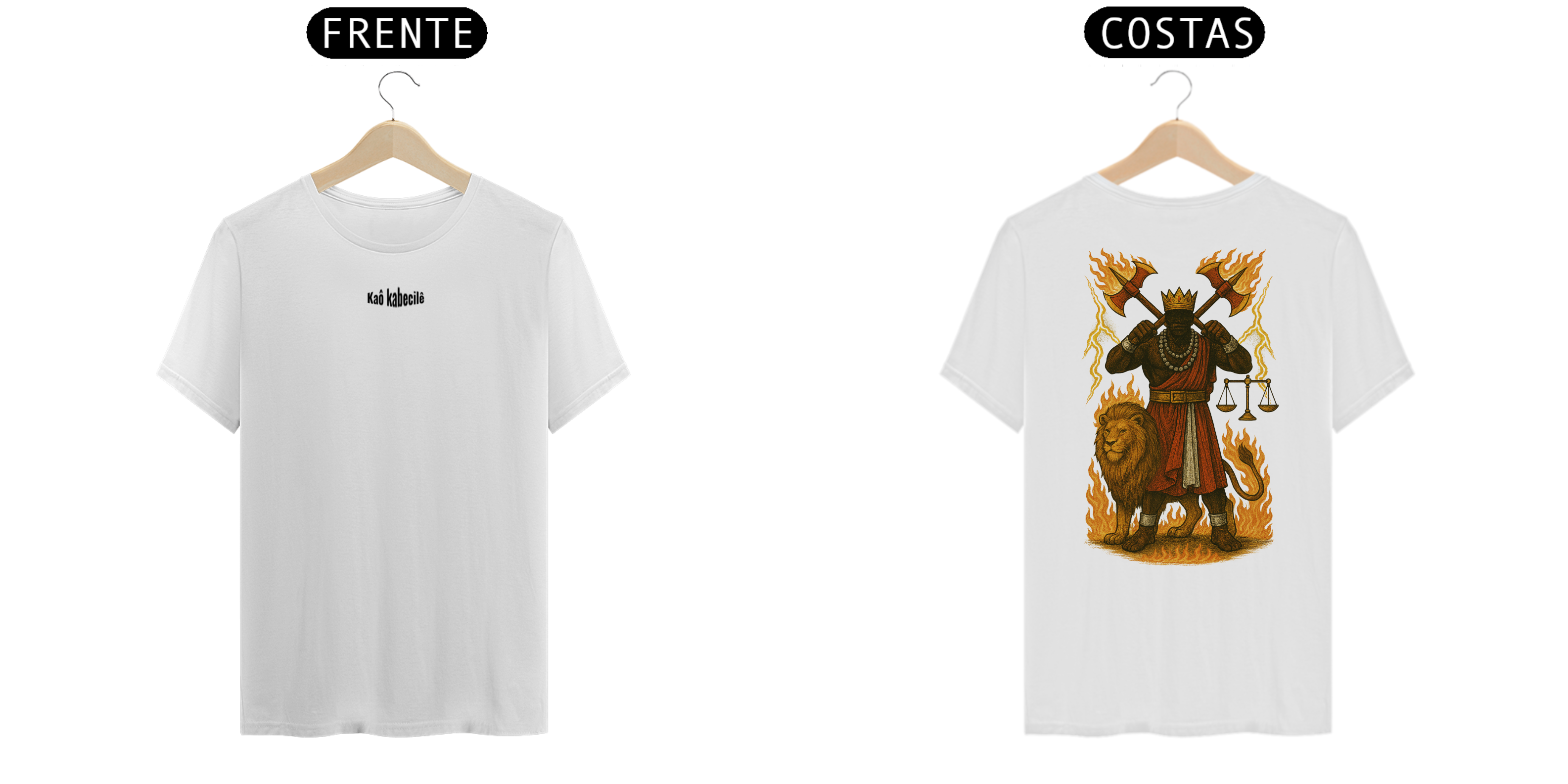 Camiseta Clássica Xangô (branco e off white)