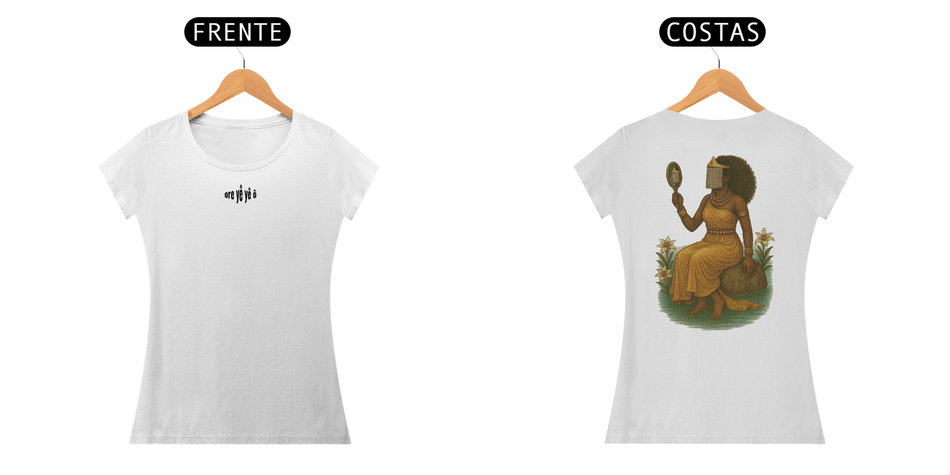 Camiseta Baby Long Oxum (branco)