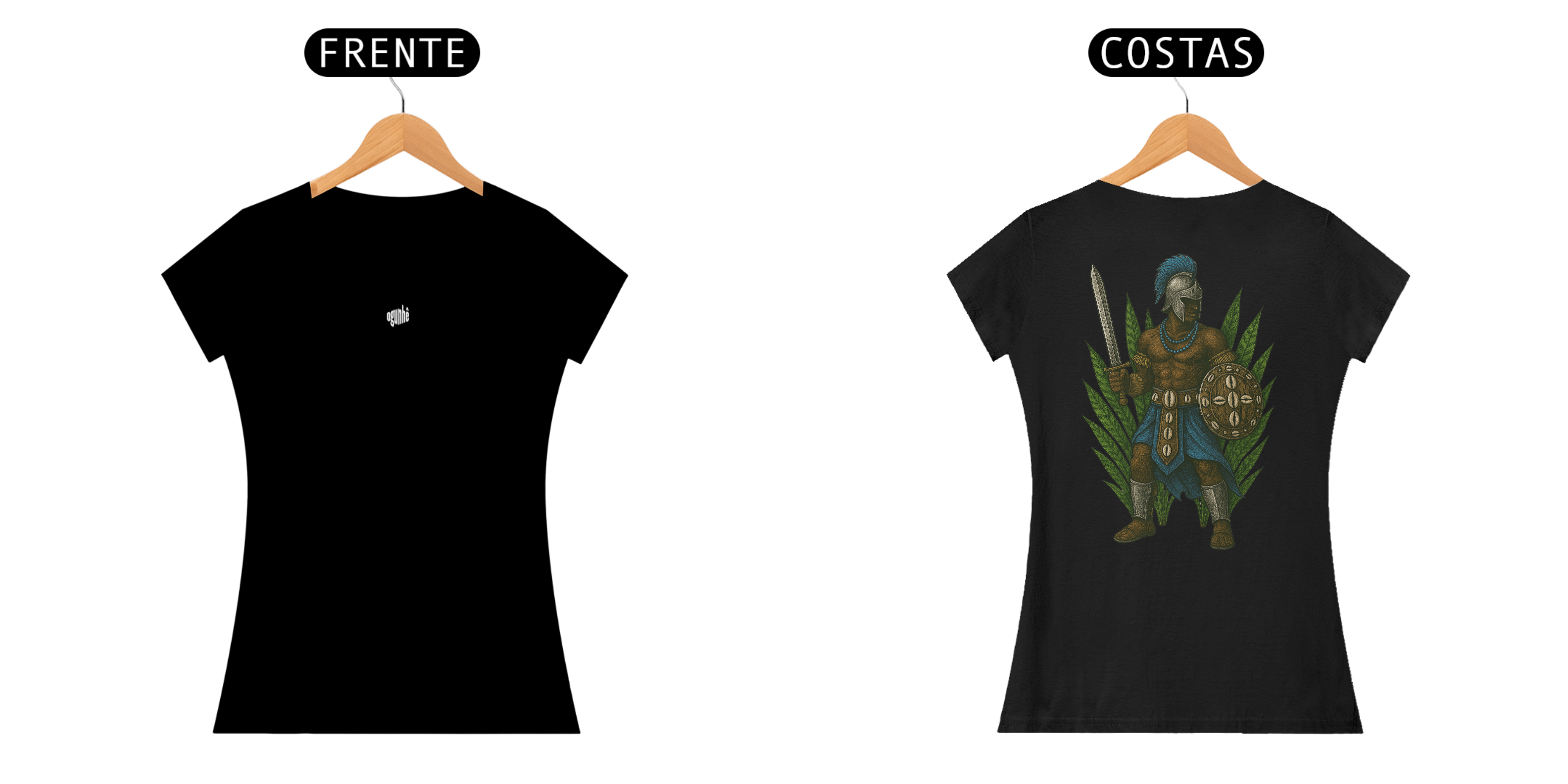 Camiseta Baby Long Ogum (preto)