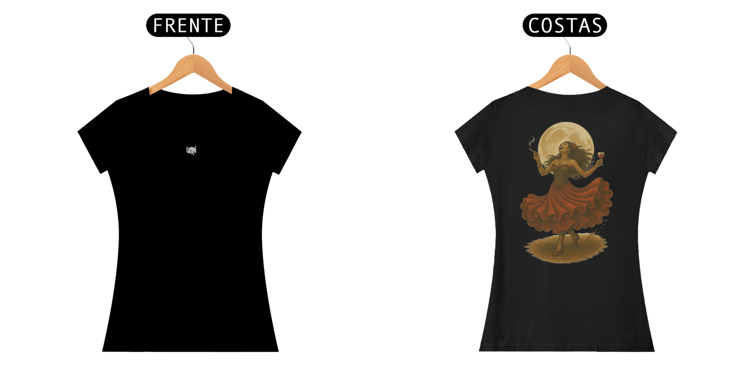 Camiseta Baby Long Pombogira (preto)