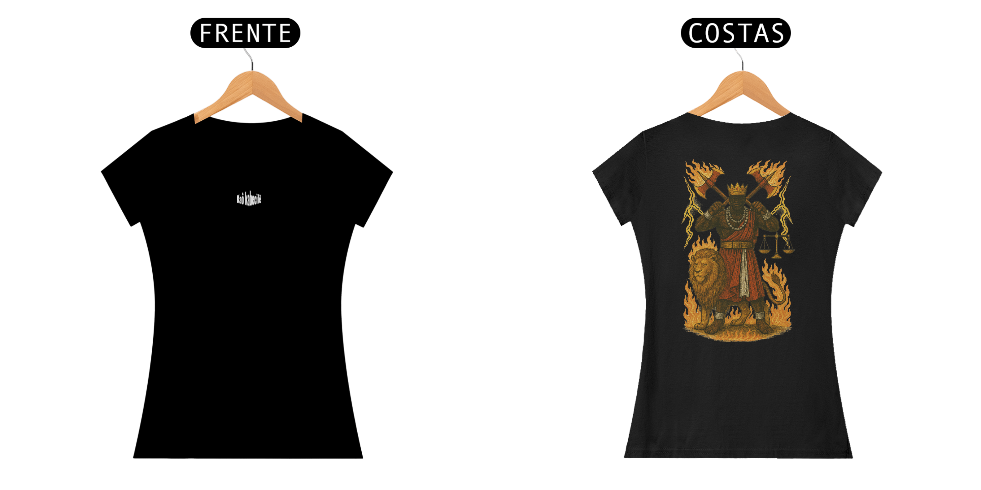 Camiseta Baby Long Xangô (preto)