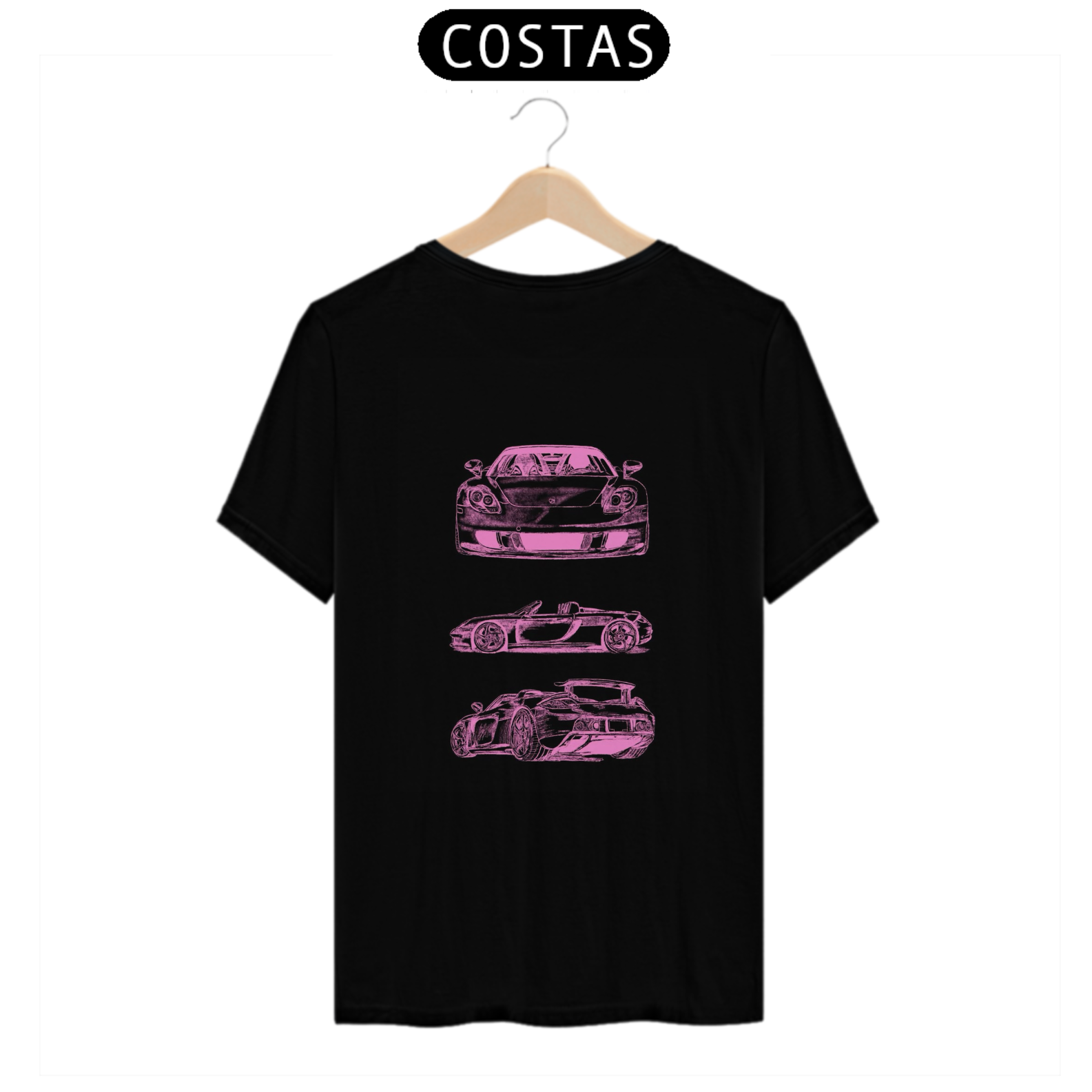Camiseta de carro rosa