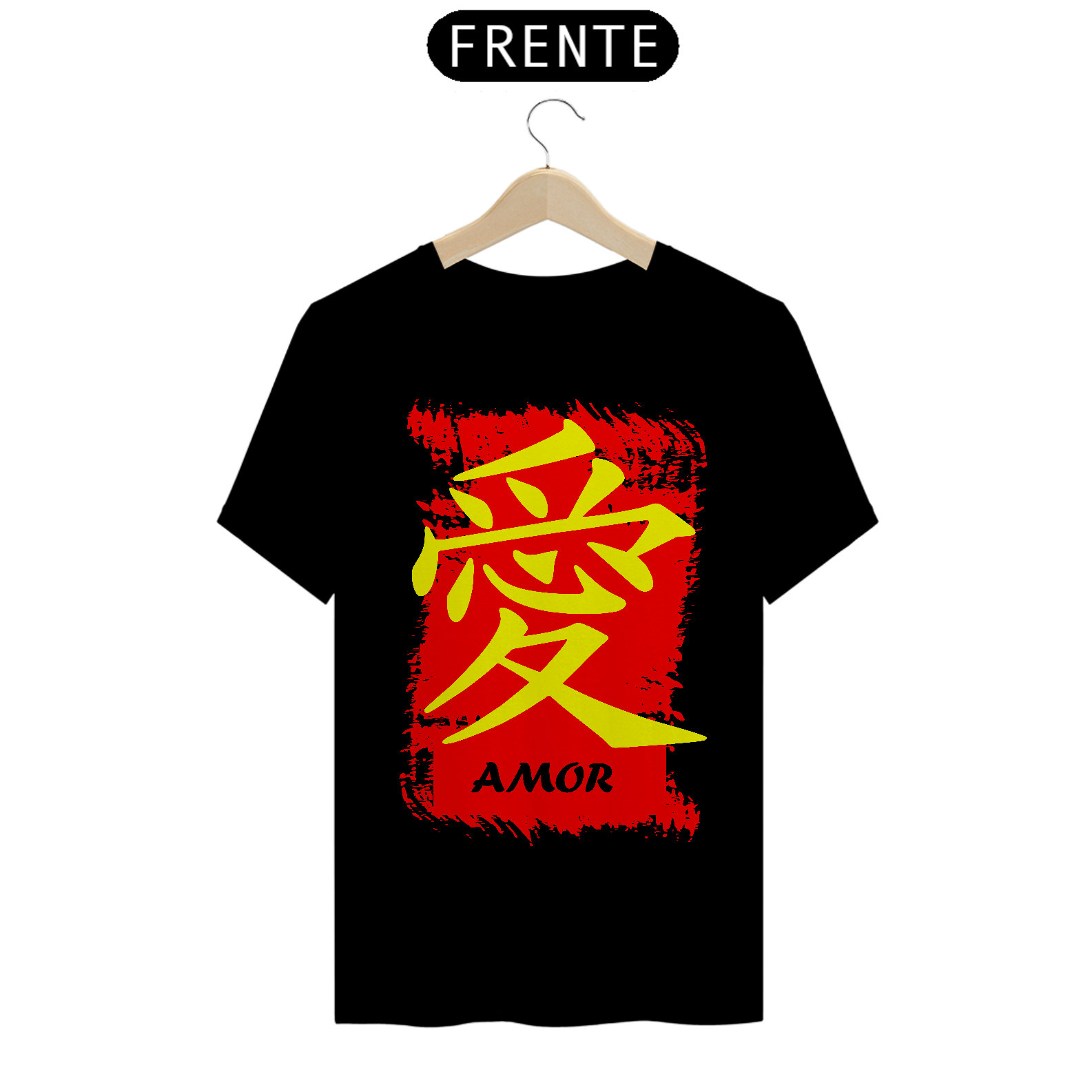Camiseta kanji Amor Love oriental ideograma