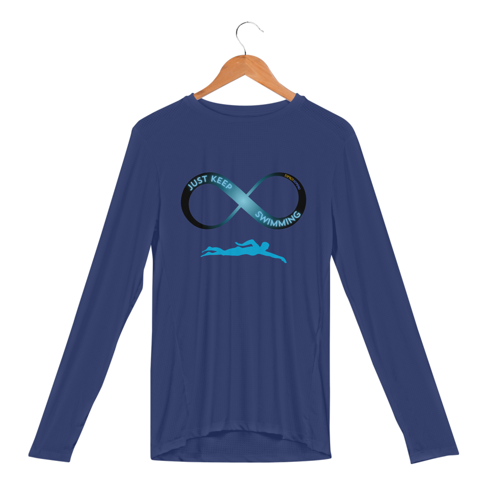 Just Keep Swimming Manga Longa Sport Dry