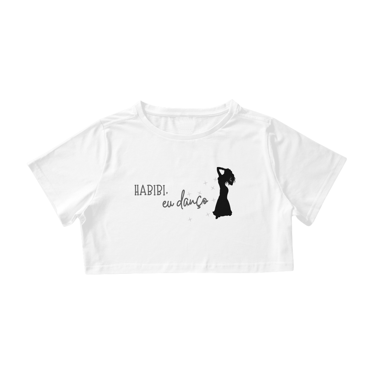 Habibi Eu Danço Cropped White