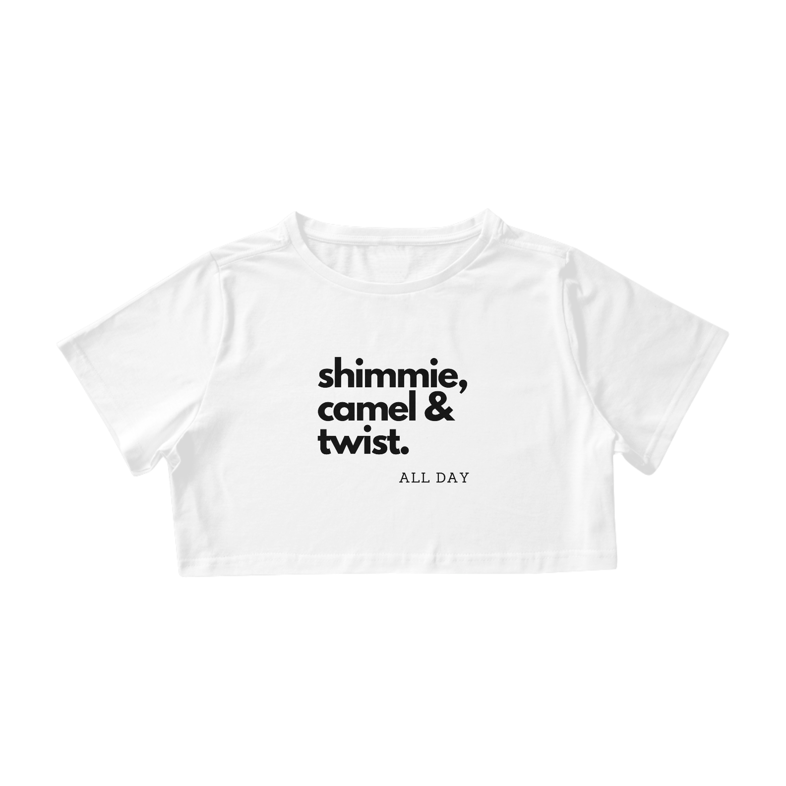 Shimmie Camel & Twist Cropped White