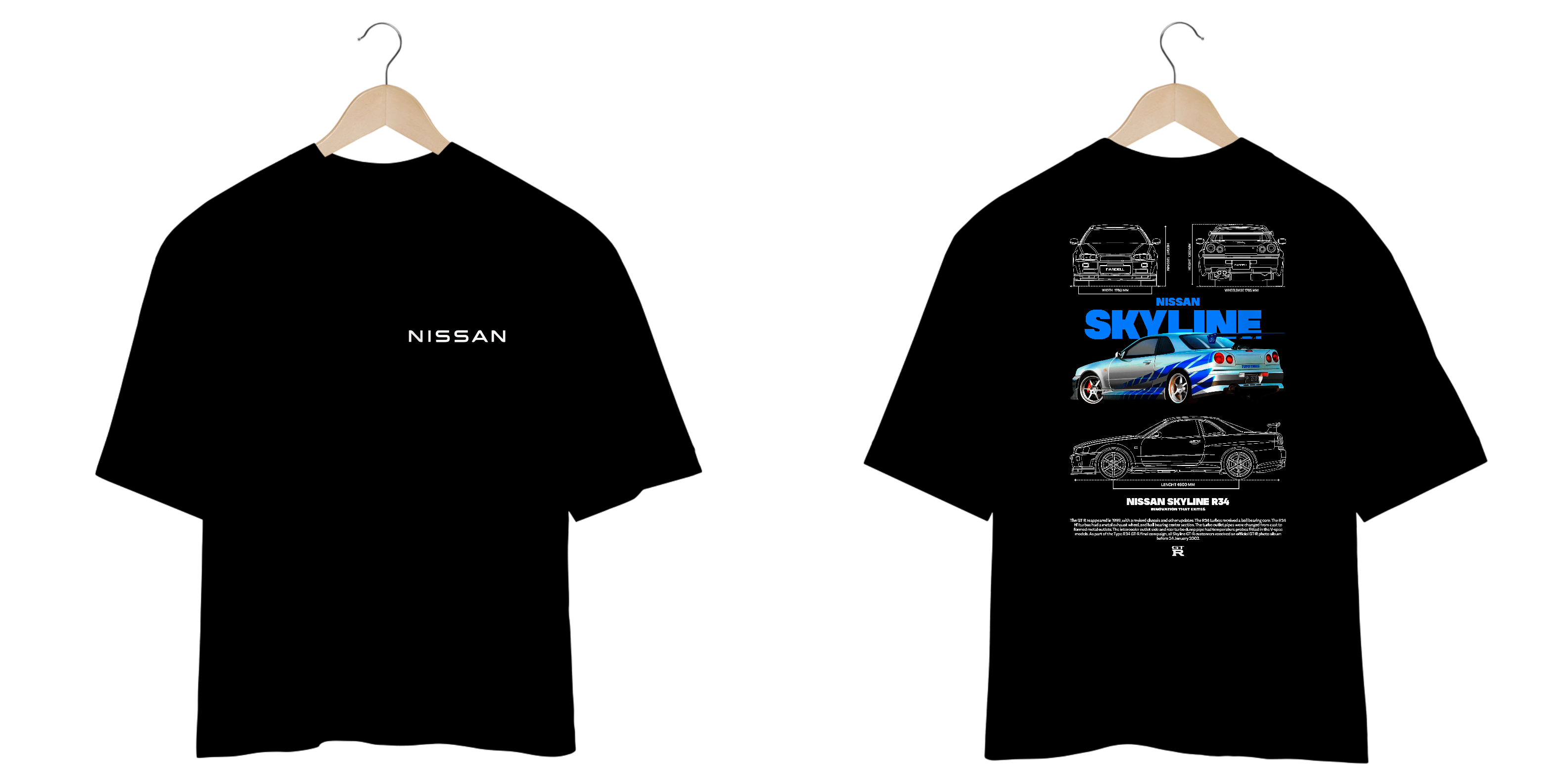 Camisa Oversized - Nissan Skyline GTR R34