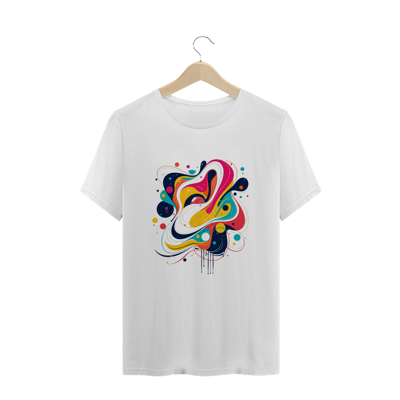 Camiseta Plus Size design gráfico figuras artísticas 