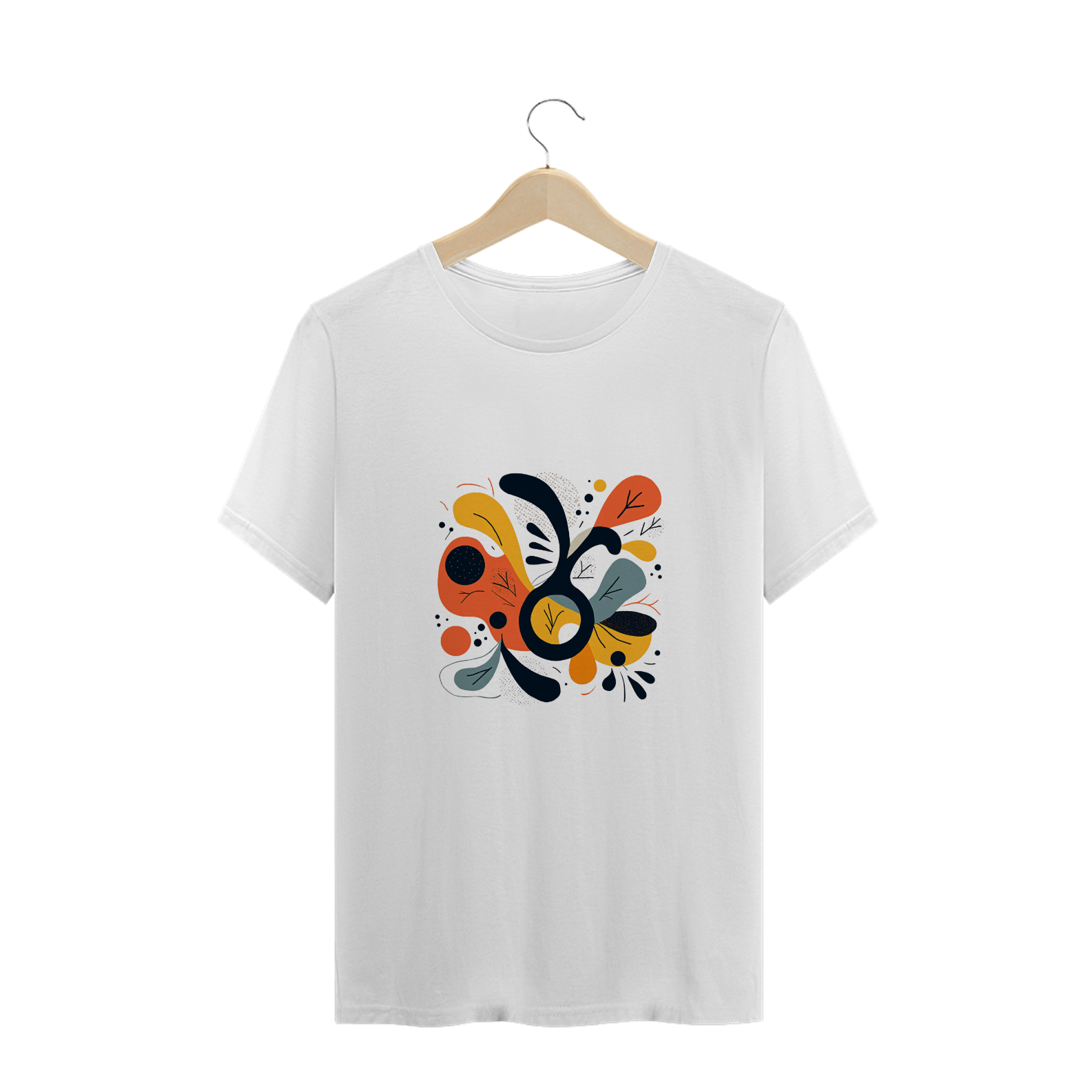 Camiseta Plus Size design gráfico figuras artísticas 