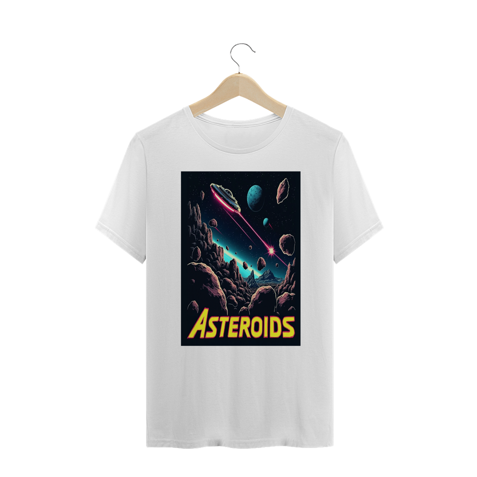 Camiseta Plus Size jogo Asteroids