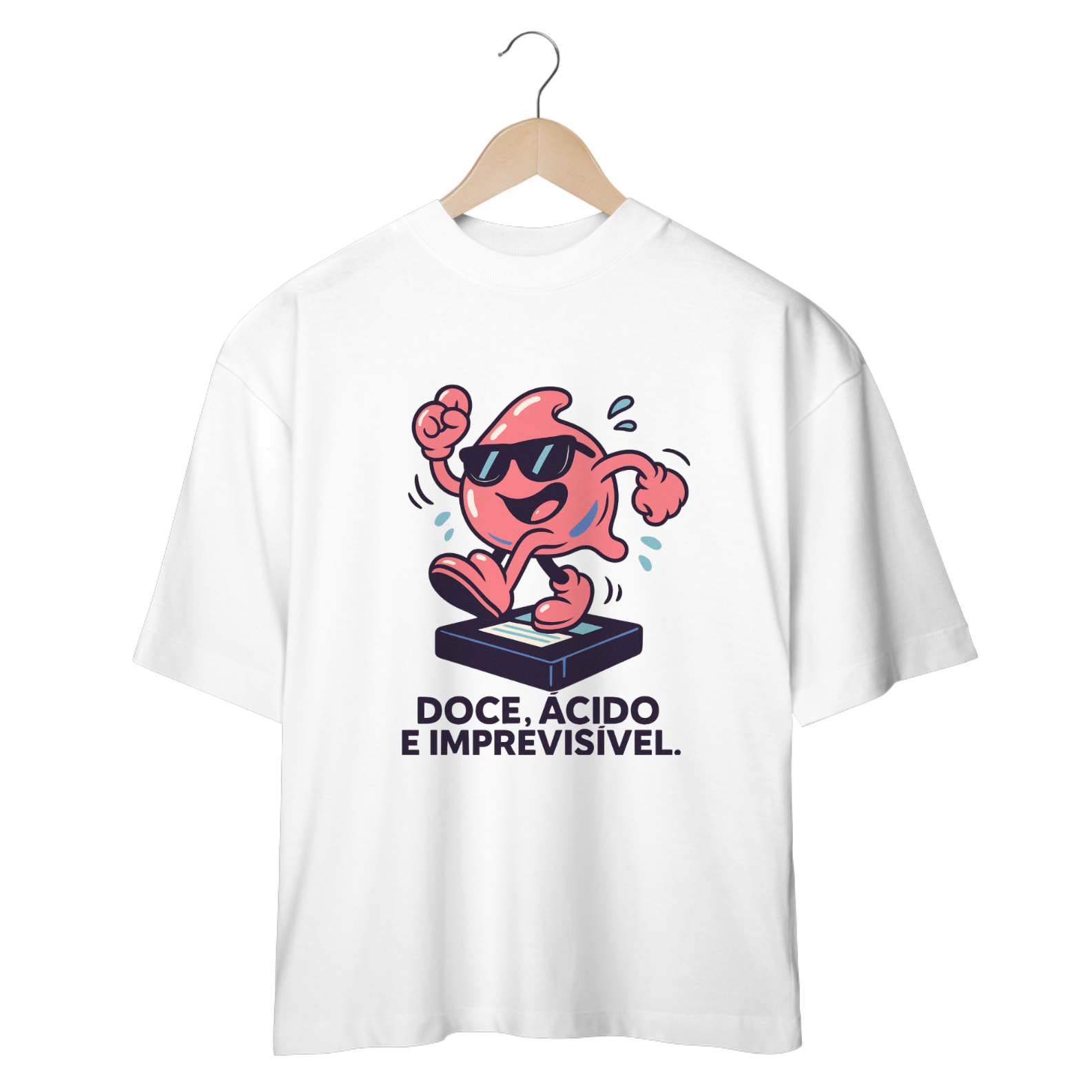 Camiseta Oversized - Doce, ácido e imprevisível 