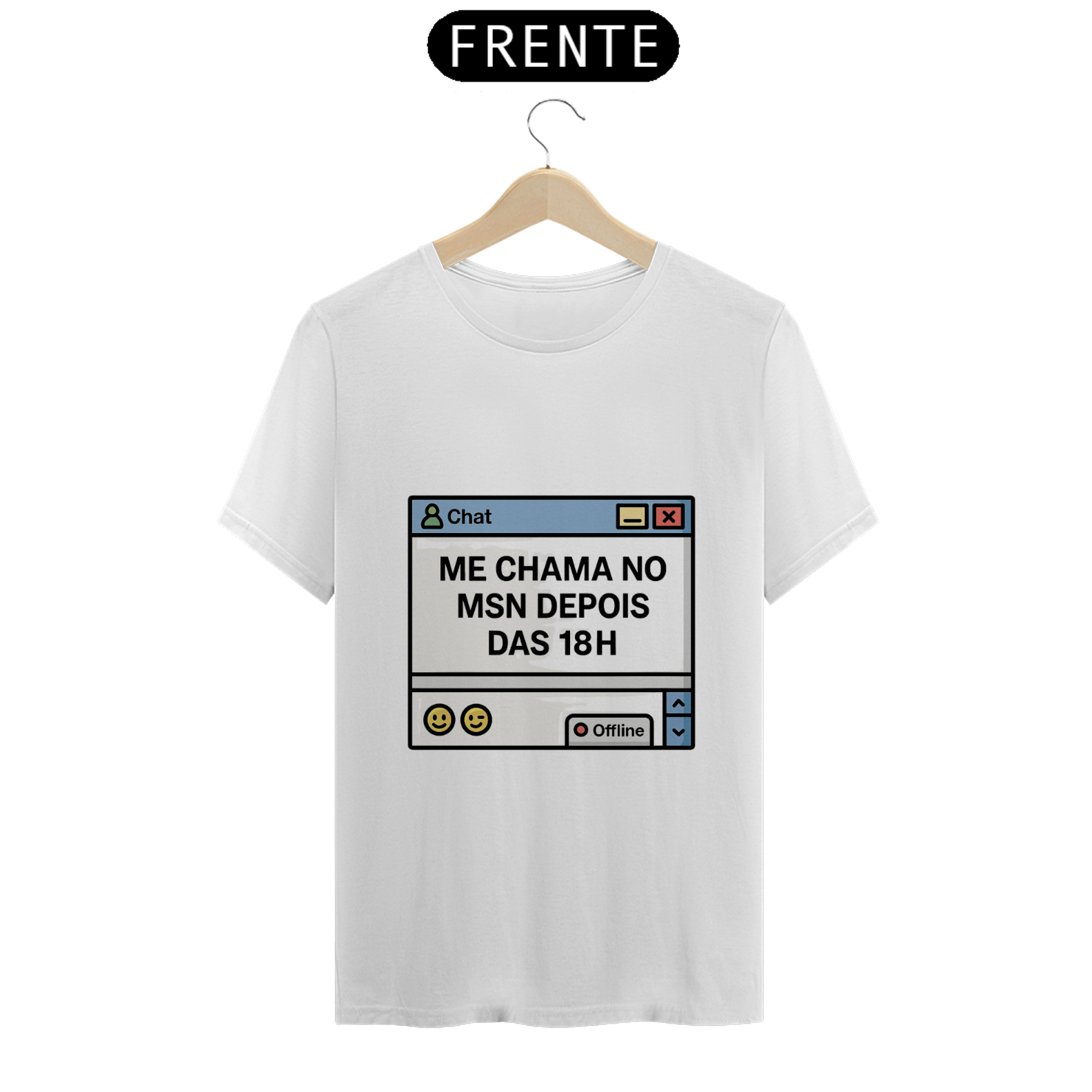 Camiseta Tradicional - Janela de chat estilo MSN