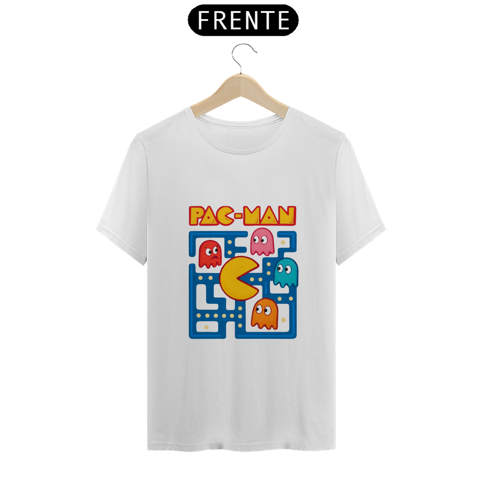 Camiseta Modelagem Tradicional jogo Pac Man