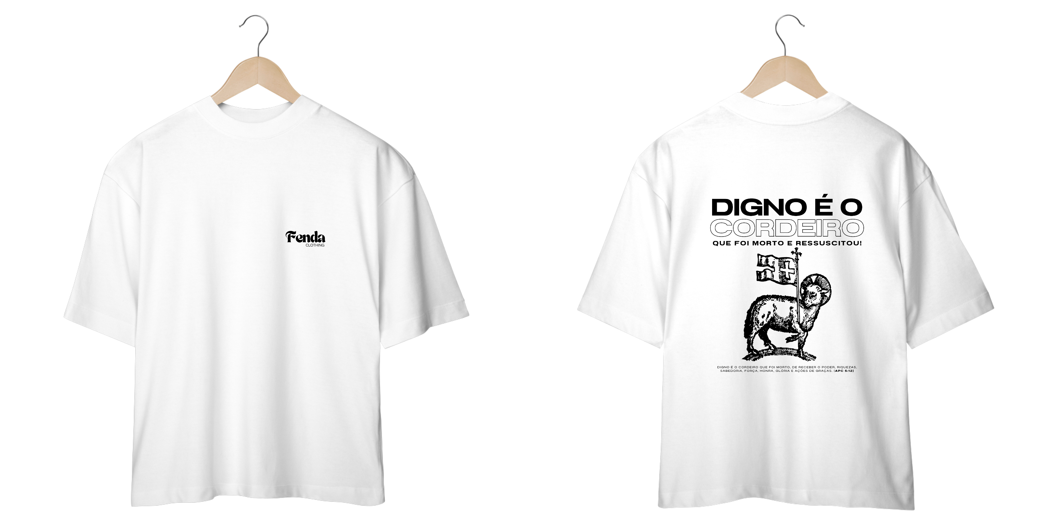 Camiseta Oversized - Digno é o Cordeiro