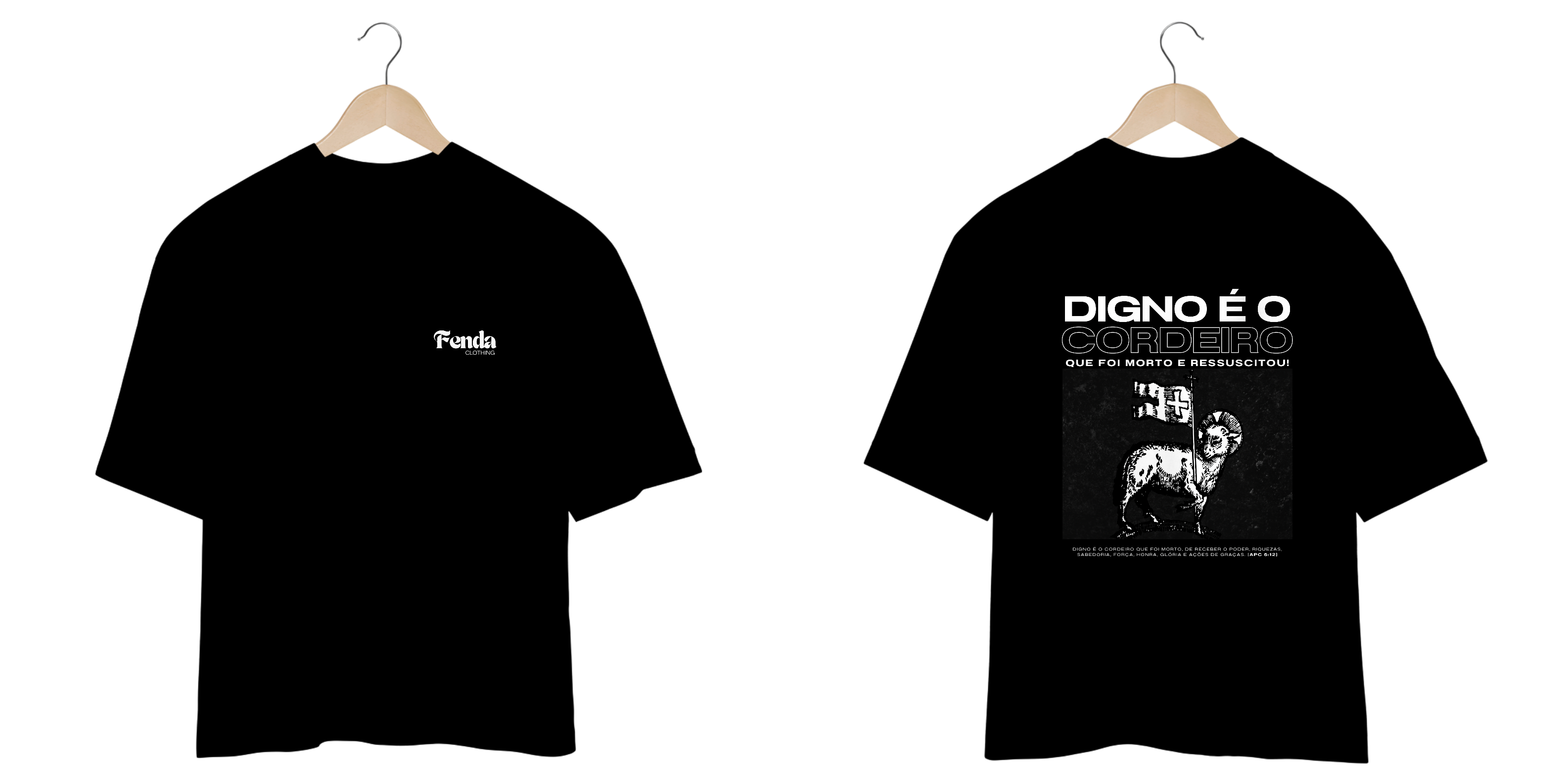 Camiseta Oversized - Digno é o Cordeiro