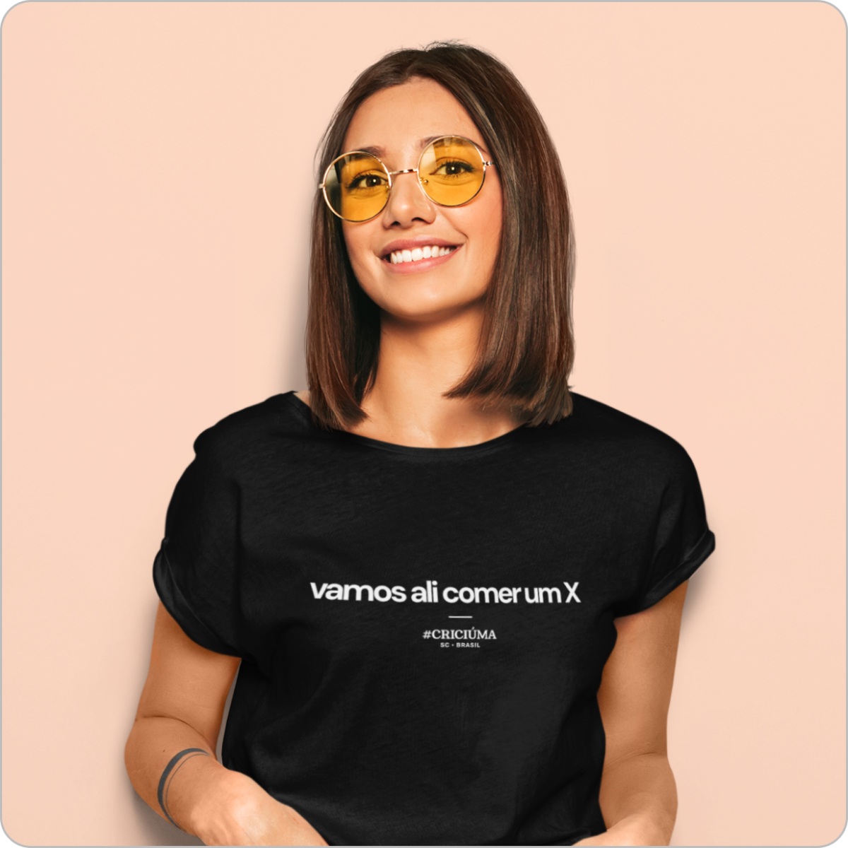 Camisa Unissex - Vamos ali comer um X