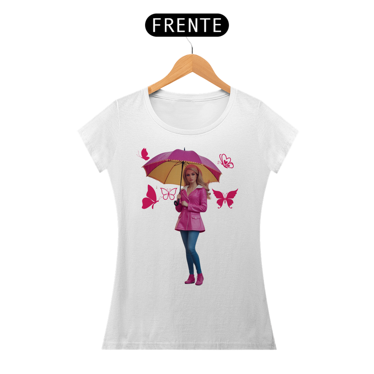 CAMISETA FEMININA BORBOLETA