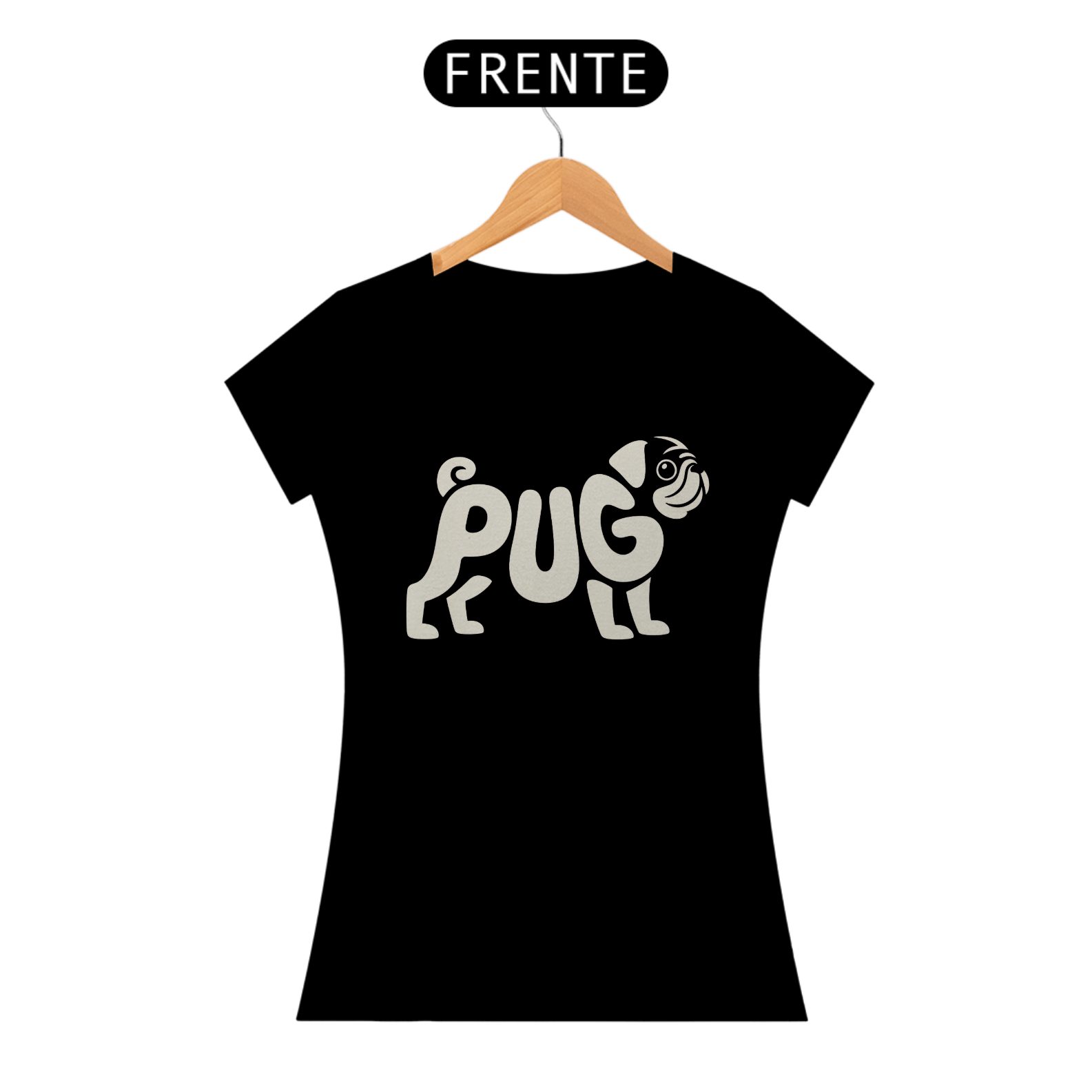 CAMISETA FEMININA PUG