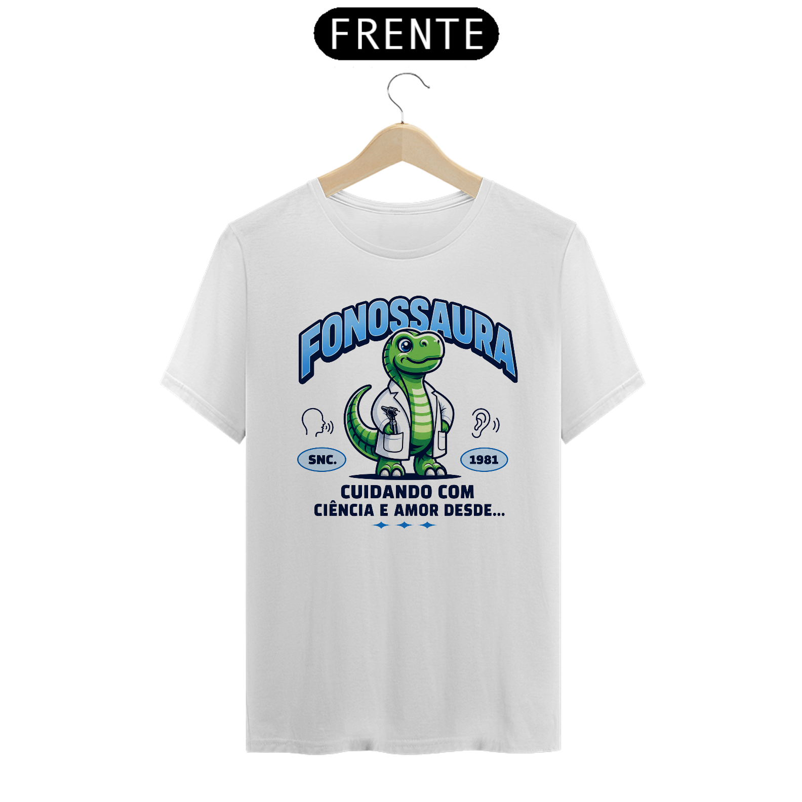 Camiseta FONOSSAURA - Unissex - Cores Escuras
