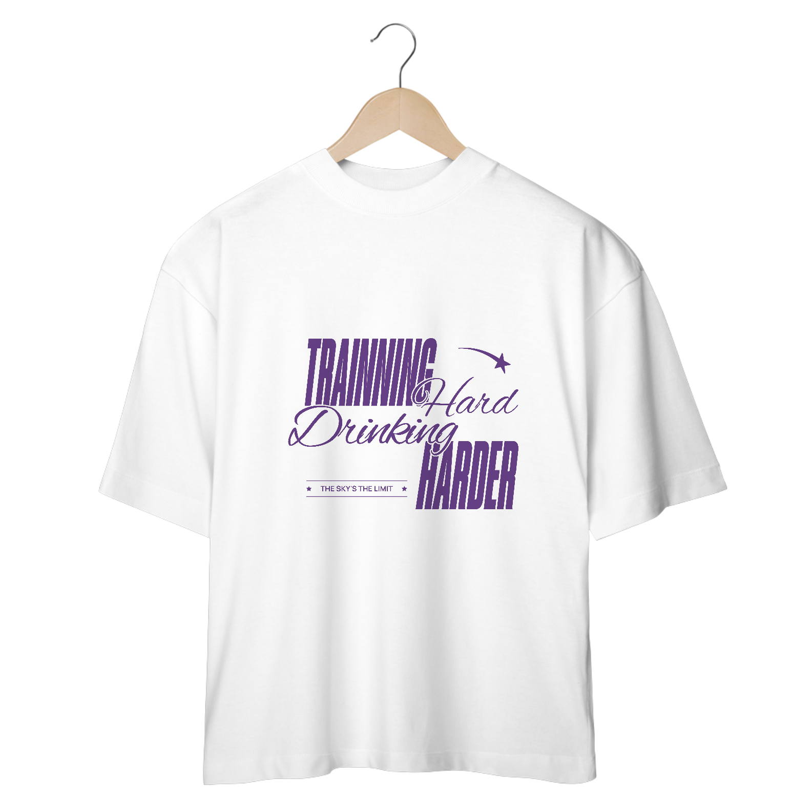 T-SHIRT OVERSIZED DRINKING HARDER