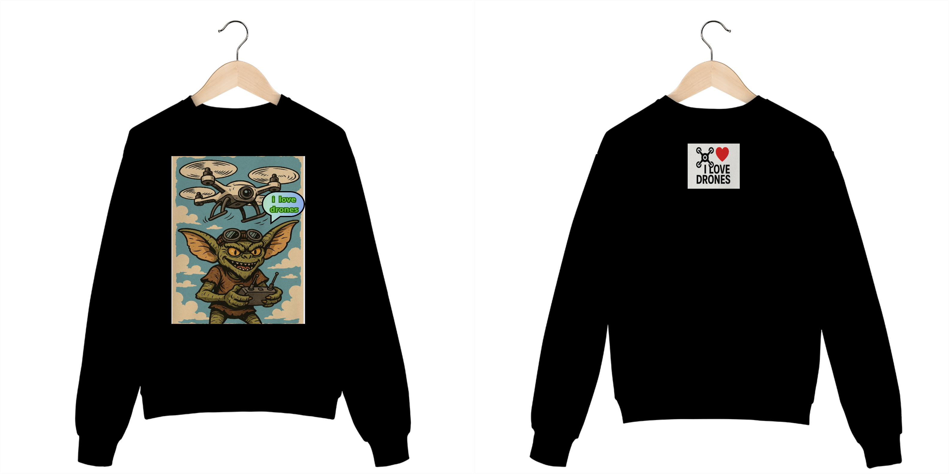 moletom i love drones