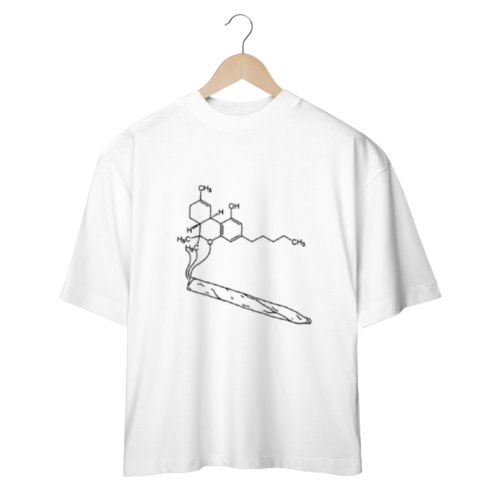 Camisa oversized estampa THC*