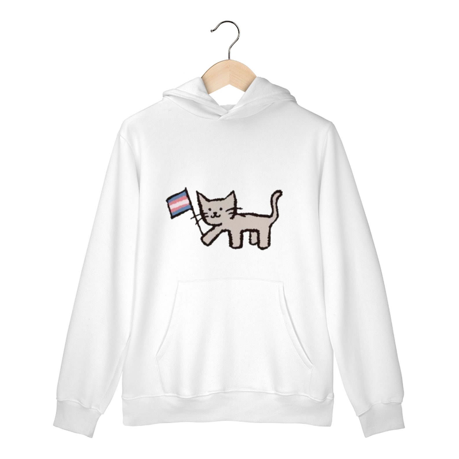 Moletom canguru estampa gatin trans