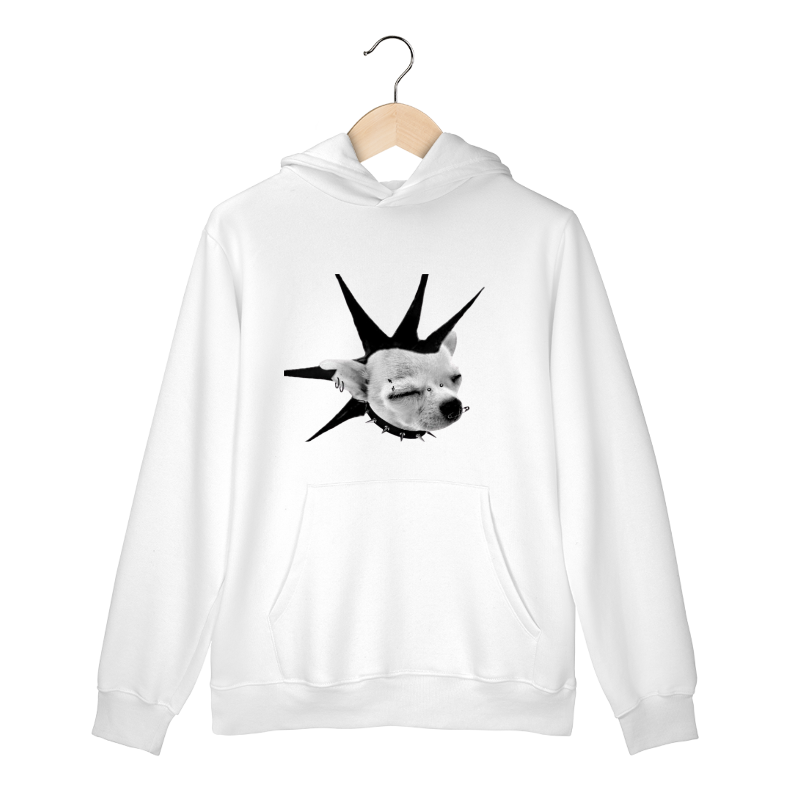 Moletom canguru estampa dog punk