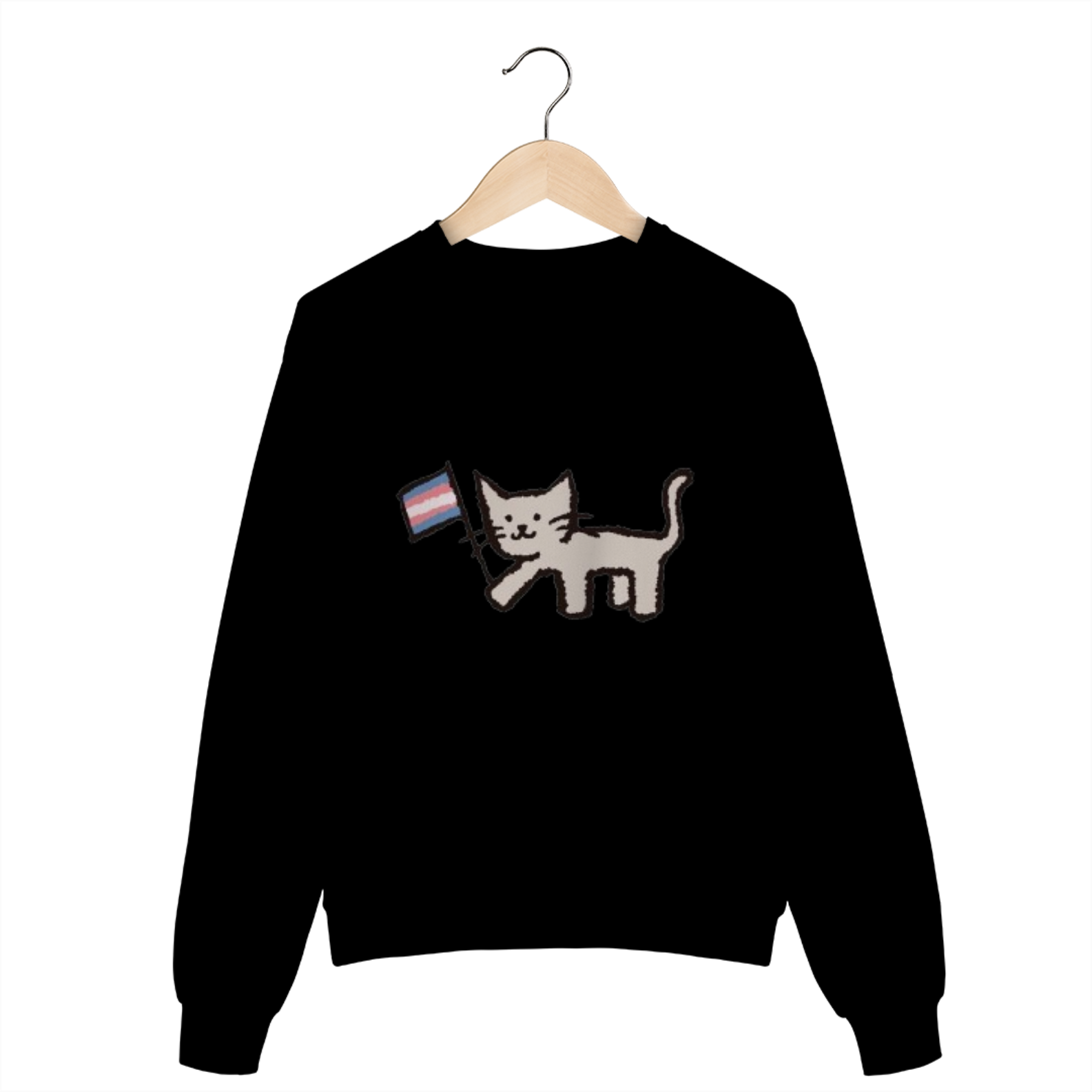 Moletom estampa gatin trans