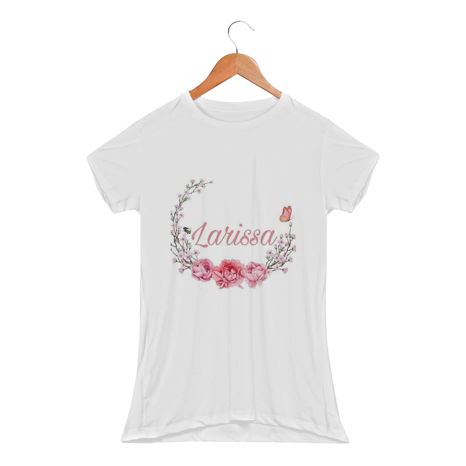 Camisa com estampa de nome Larissa